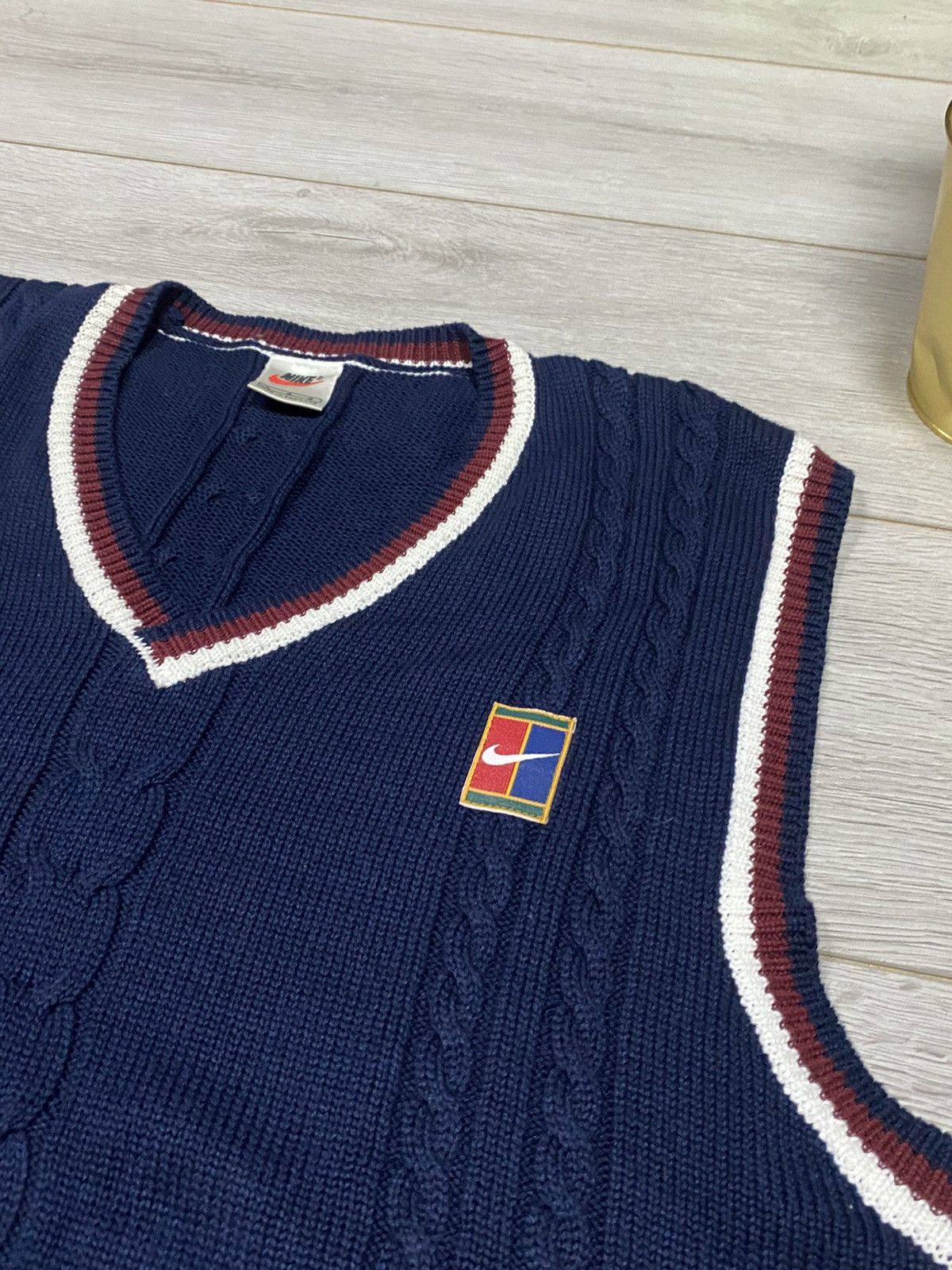 Nike Nike court knitted vest tennis sleeveless Size US L / EU 52-54 / 3 - 3 Thumbnail