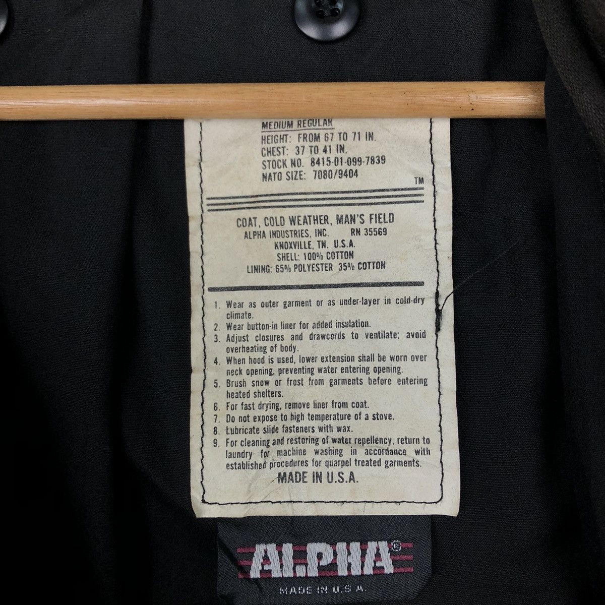 Alpha Industries VINTAGE CHORE WORK JACKET CARGO POCKET ALPHA INDUSTRIES USA Size US M / EU 48-50 / 2 - 12 Thumbnail