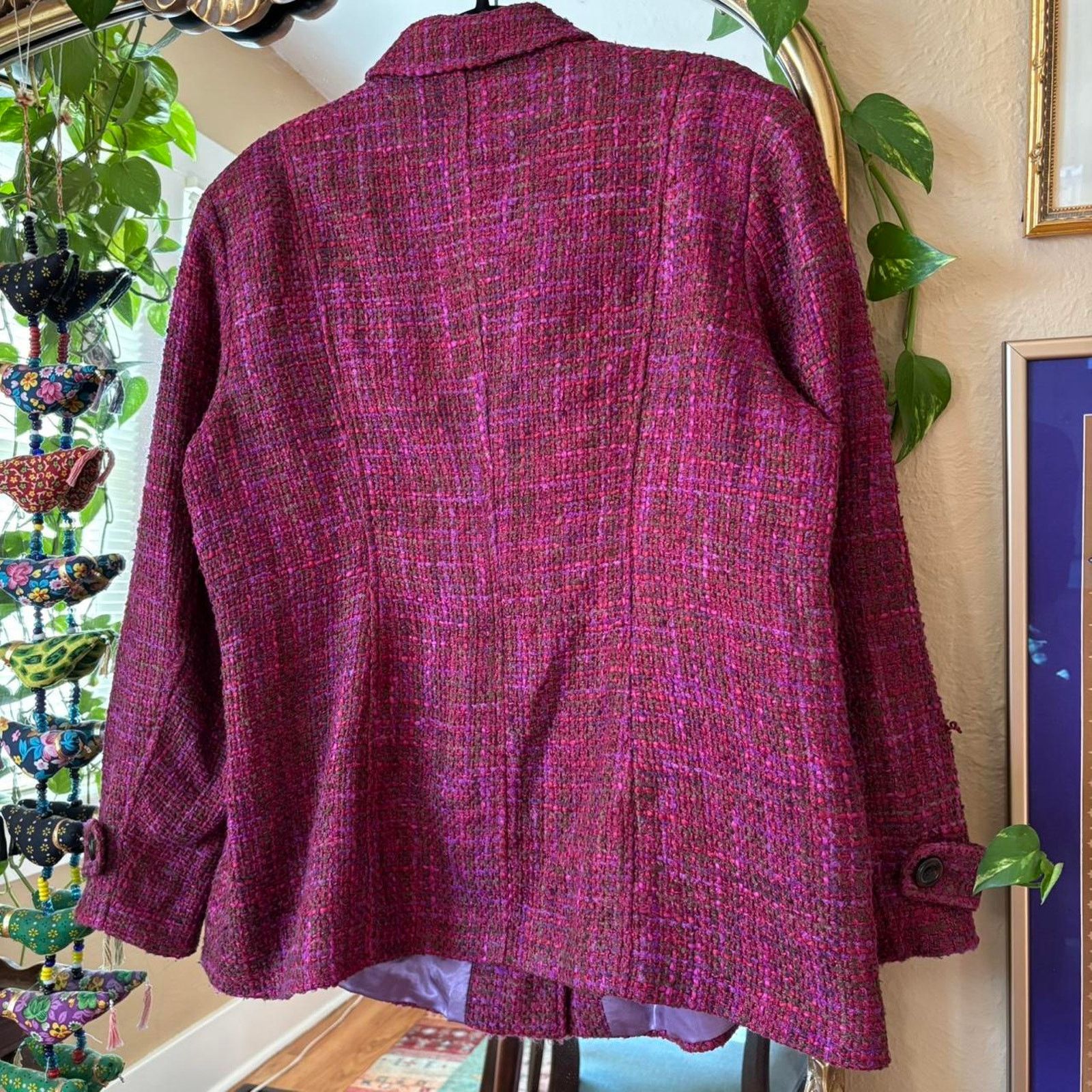 Coldwater Creek Coldwater Creek Purple Green Tweed Peacoat 18 Preppy Grandma Size XXL / US 16-18 / IT 52-54 - 8 Thumbnail