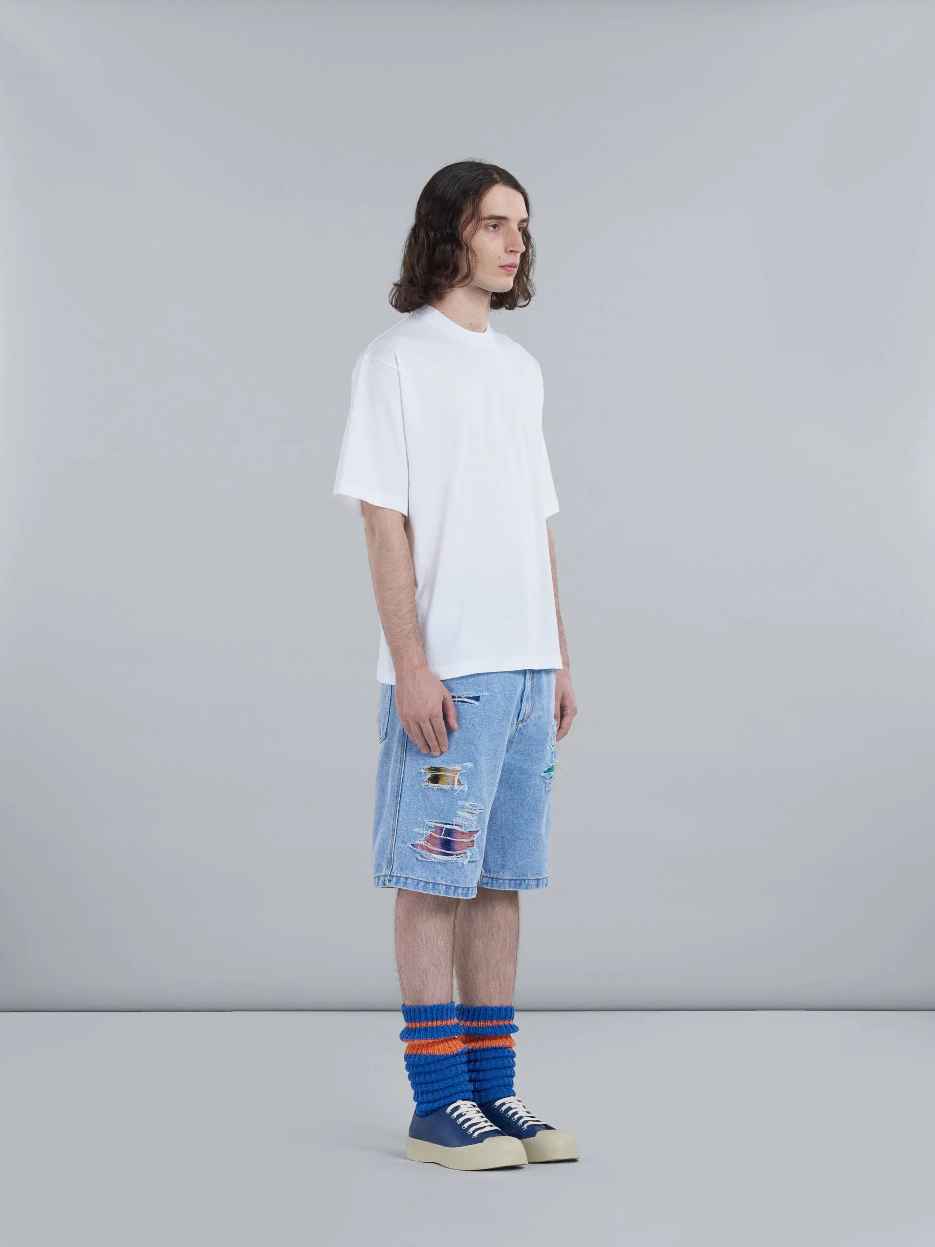 Marni o1srvl11e0724 Denim Shorts in Blue Size US 36 / EU 52 - 2 Thumbnail