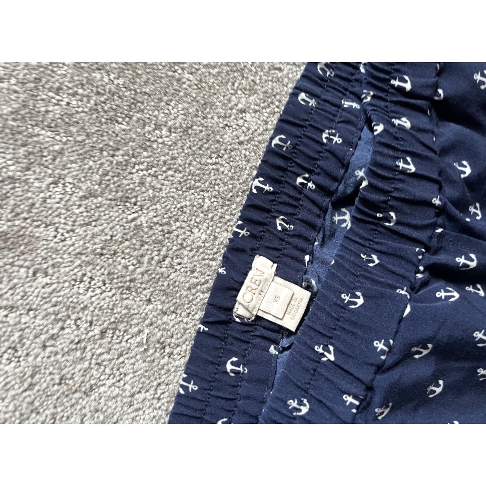 J.Crew J Crew Women's Blue Anchor Pants Casual Elastic Waist XS Size 26" / US 2 / IT 38 - 5 Thumbnail