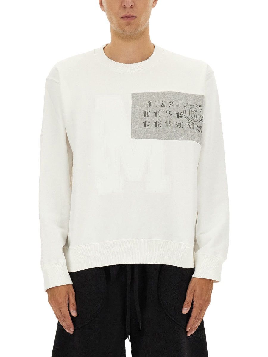 MM6 MM6 SWEATSHIRT WITH LOGO - WHITE Size US M / EU 48-50 / 2 - 1 Thumbnail