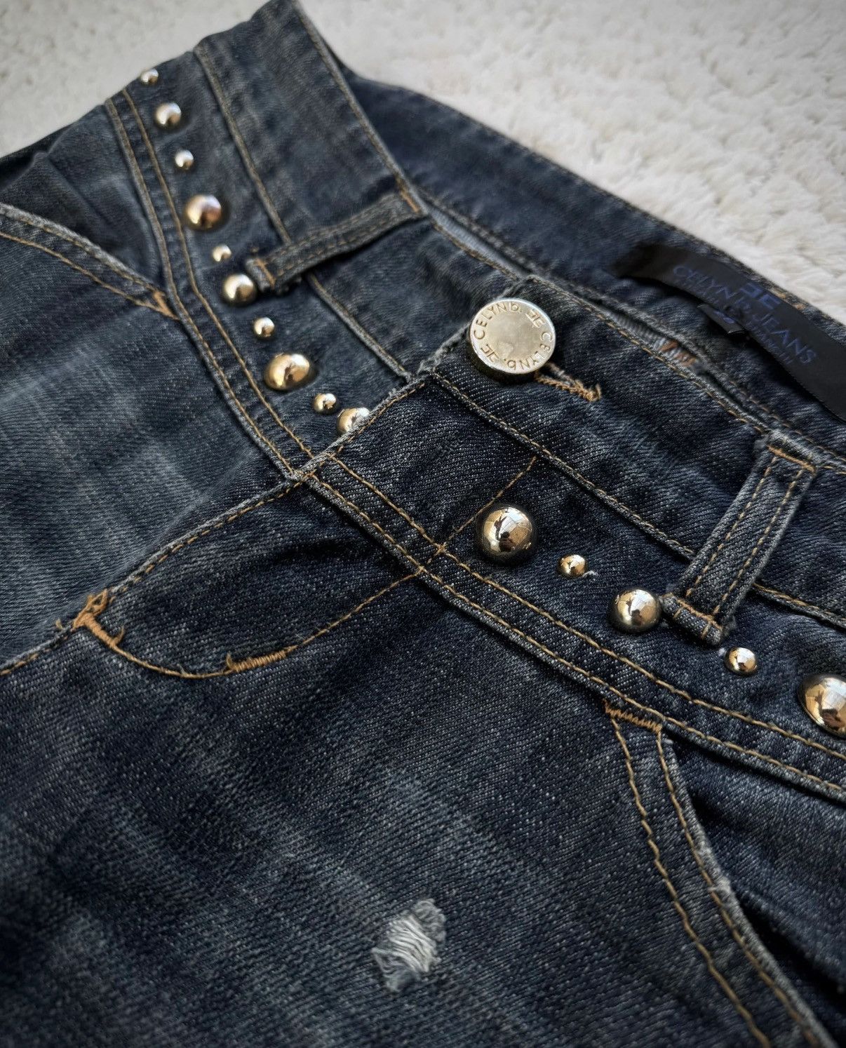 If Six Was Nine × Japanese Brand Celyn B. Sword Knee Tassel Flared Jeans Size US 29 - 4 Thumbnail