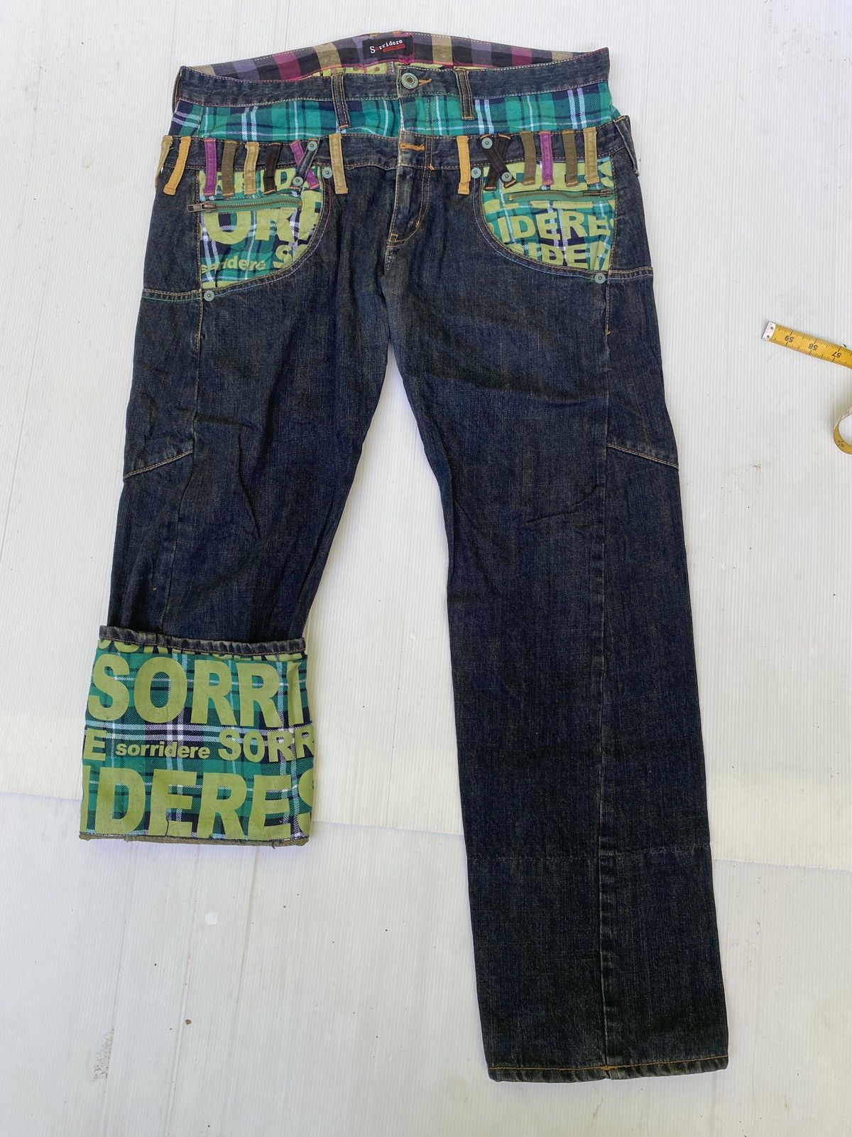 If Six Was Nine × Japanese Brand Sorridere double waist denim pants Size US 32 / EU 48 - 6 Thumbnail
