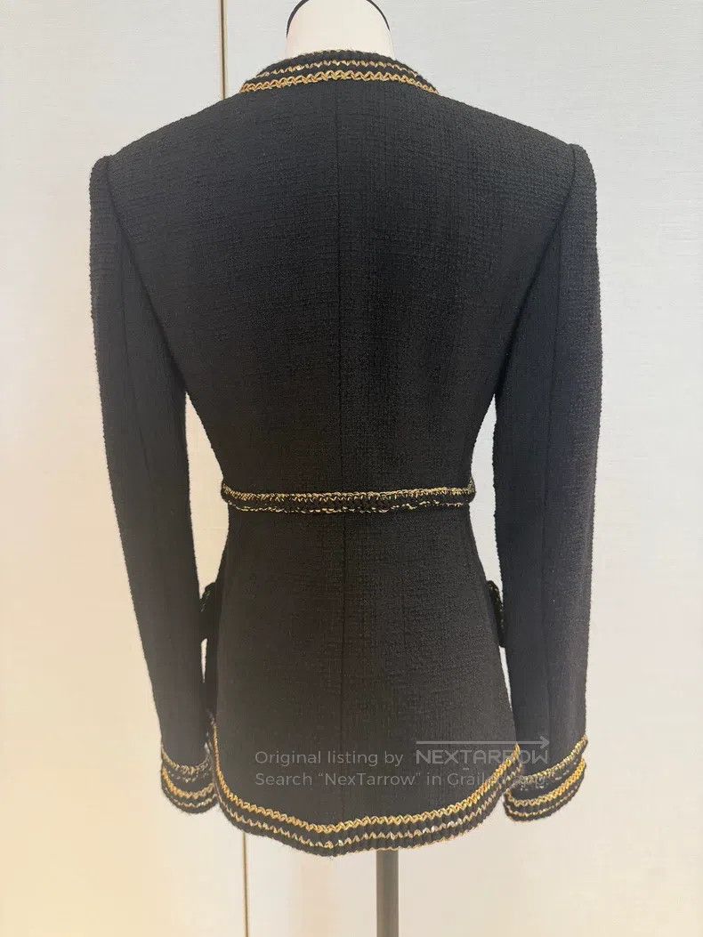 Chanel Chanel Metropolitan series black and gold coat classic twe Size XS / US 0-2 / IT 36-38 - 2 Thumbnail