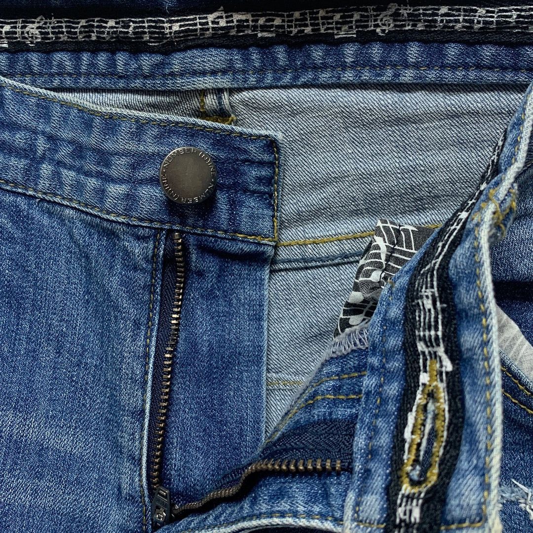 Number (N)ine NUMBER NINE NANO UNIVERSE CROPPED DISTRESSED DENIM JEANS Size US 31 - 10 Thumbnail