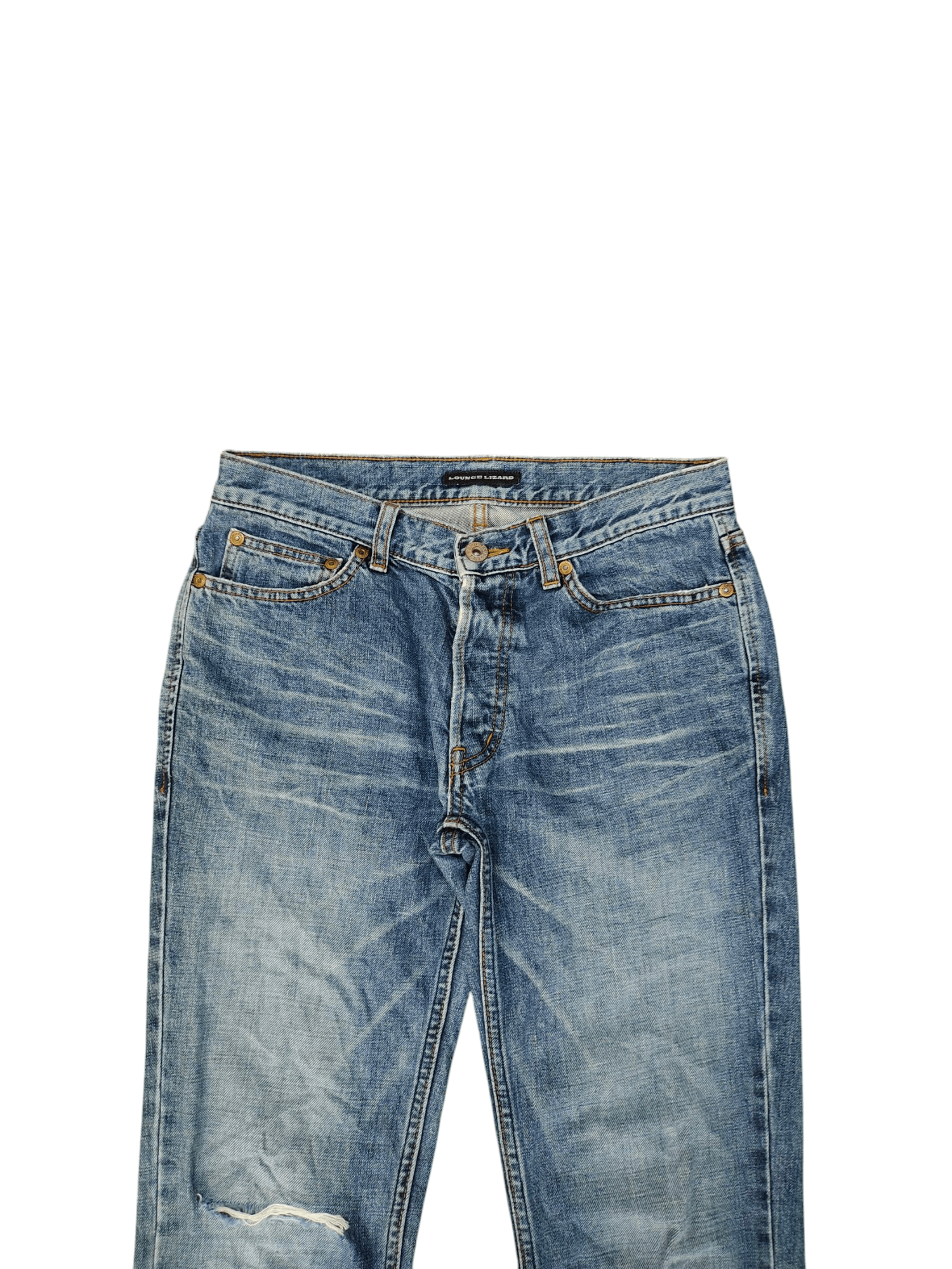 Lounge Lizard Japanese Brand Lounge Lizard Clawmark Distress Denim Jeans Size US 30 / EU 46 - 2 Thumbnail