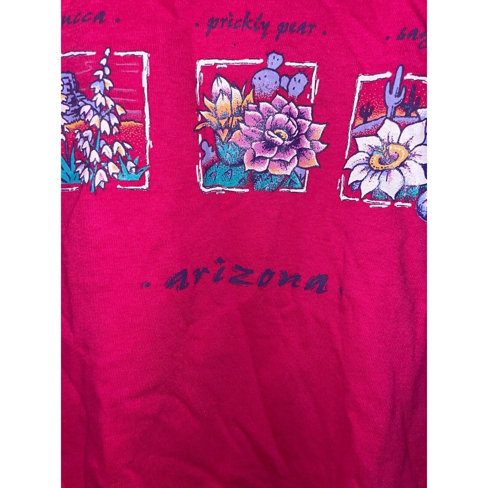 Vintage Womens Vintage Arizona Shirt Prickly Pear Cactus 1990s Size L / US 10 / IT 46 - 5 Thumbnail