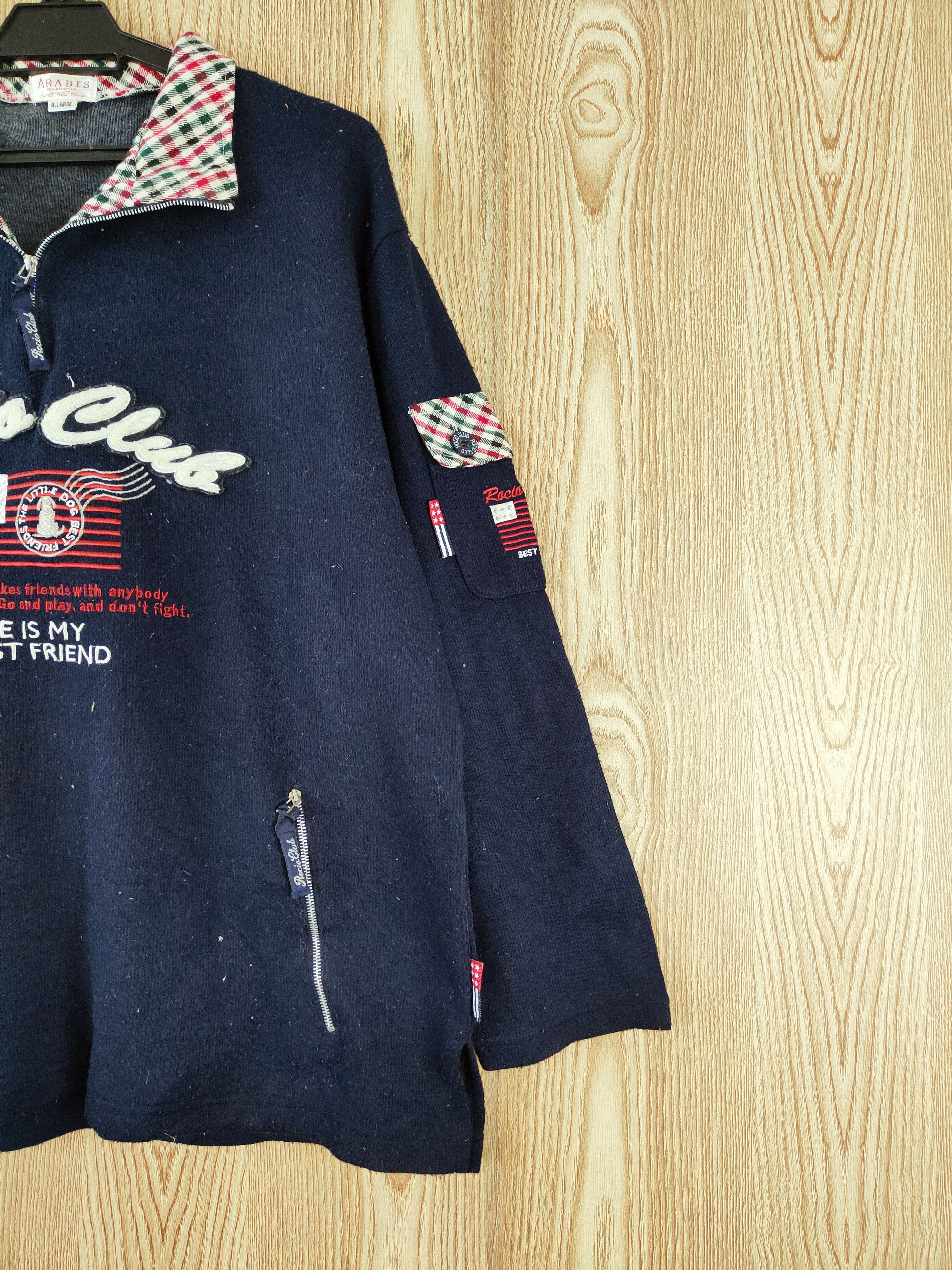 Japanese Brand × Vintage Very Rare Arabis Navy Racia Club Sweatshirts Size US L / EU 52-54 / 3 - 6 Thumbnail