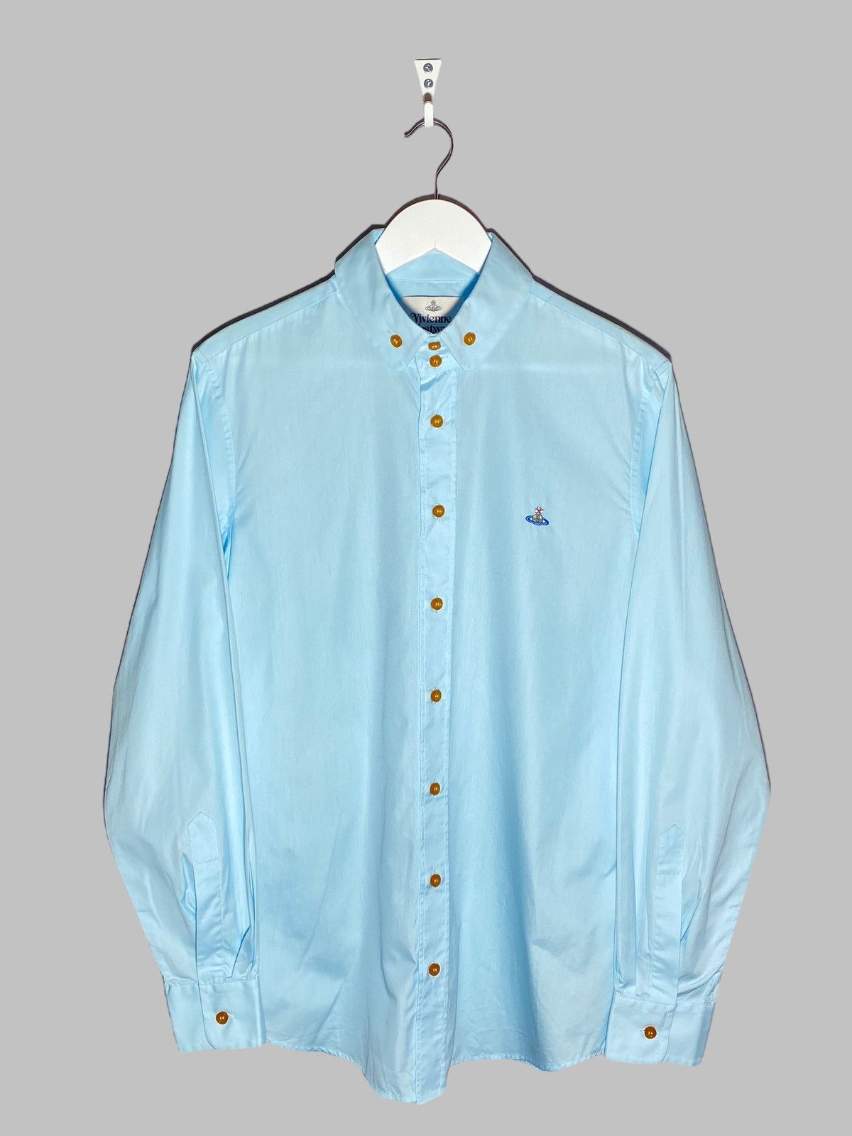 Vivienne Westwood 🔥 VIVIENNE WESTWOOD SKY BLUE ORB SHIRT CLASSIC TURKEY MADE Size US M / EU 48-50 / 2 - 1 Thumbnail