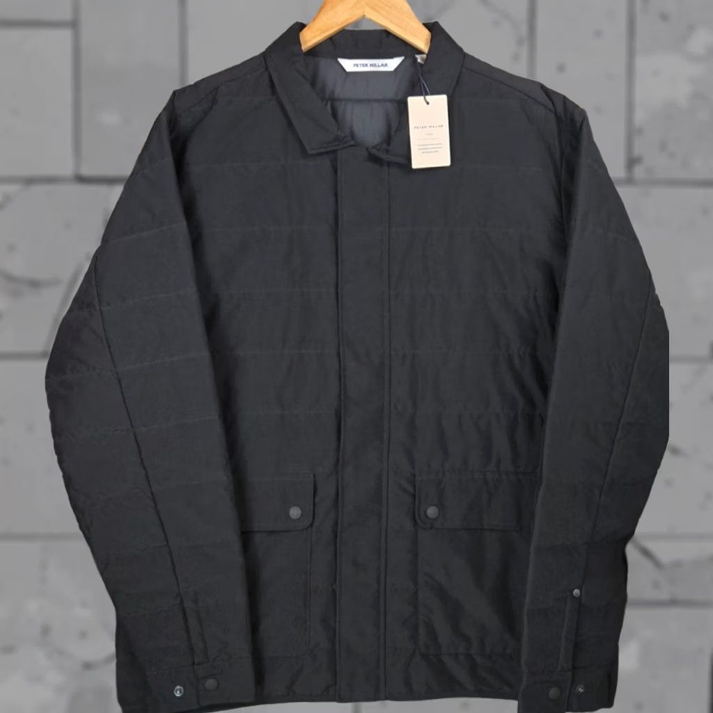 Peter Millar PETER MILLAR Full Zip Windproof Insulated Mens Large Field Jacket Black Size US L / EU 52-54 / 3 - 1 Thumbnail