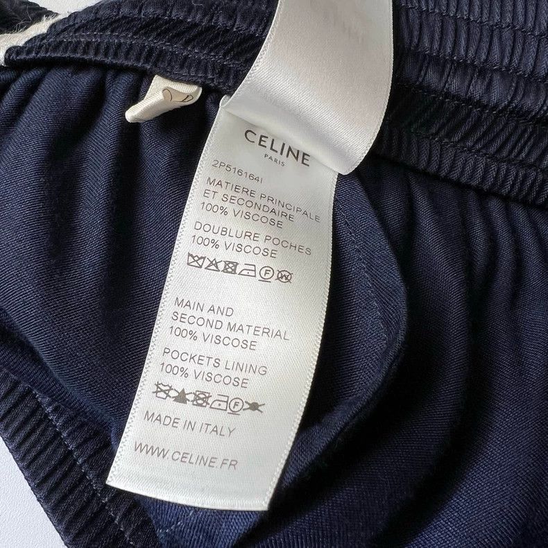 Celine Celine Embroidered Silk Shorts in Navy Size US 36 / EU 52 - 6 Thumbnail