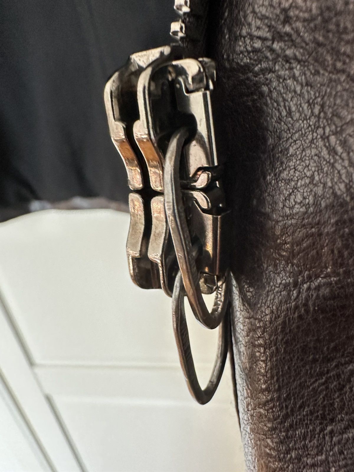Daniele Basta Long High Neck Leather Jacket With Thindown Padding Size US L / EU 52-54 / 3 - 8 Thumbnail