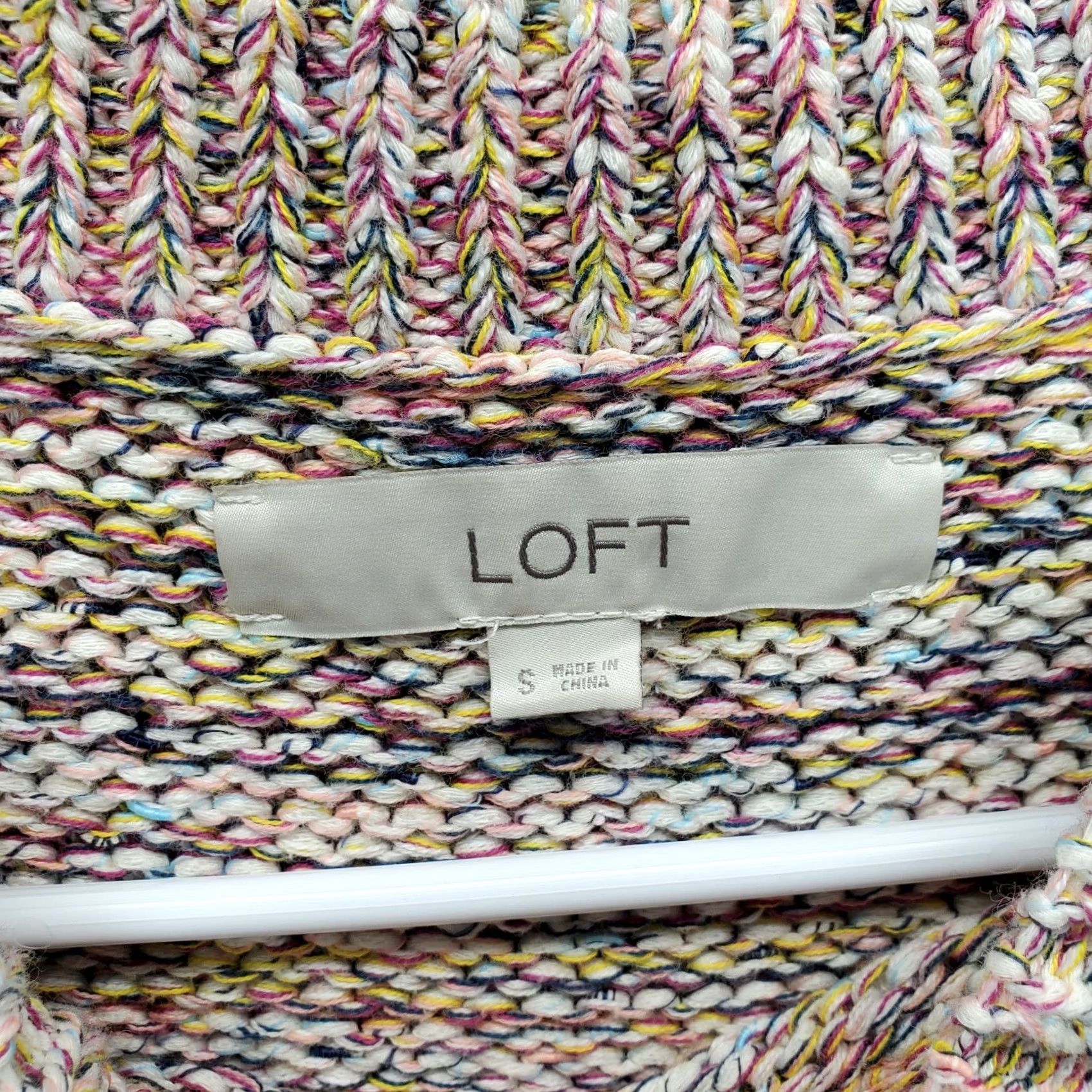 Loft LOFT Womens Small Multicolor Twist Yarn Chunky Knit Crew Neck Pullover Sweater Size S / US 4 / IT 40 - 6 Thumbnail