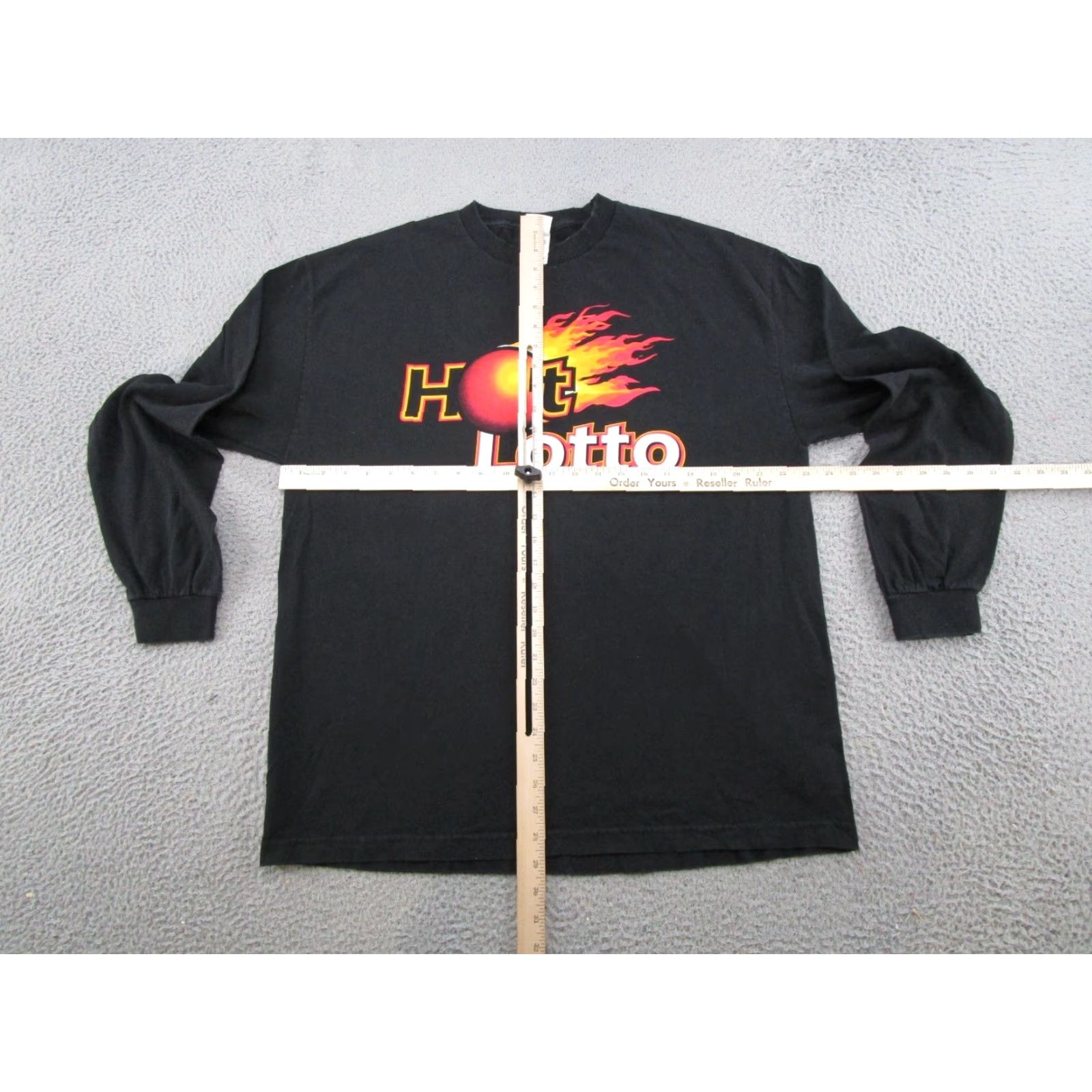 Vintage VINTAGE Alstyle Lotto Gambling Long Sleeve Shirt XL Black Cotton Men Crew Neck 1990s 90s Football Flames Graphic Size US XL / EU 56 / 4 - 5 Thumbnail