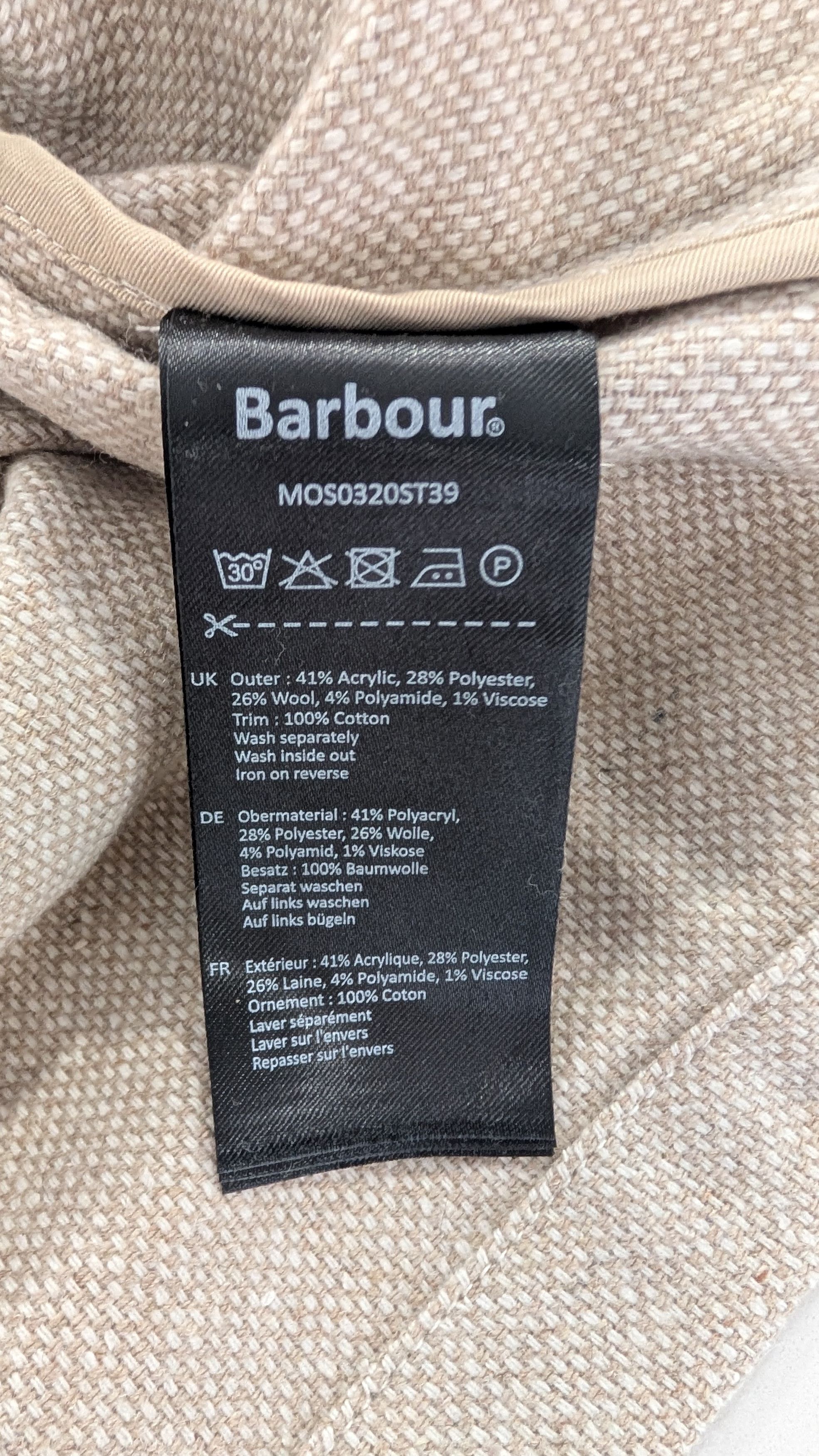Barbour Barbour Waterhill Tailored Overshirt Stone Marl Wool Blend Size US M / EU 48-50 / 2 - 10 Thumbnail