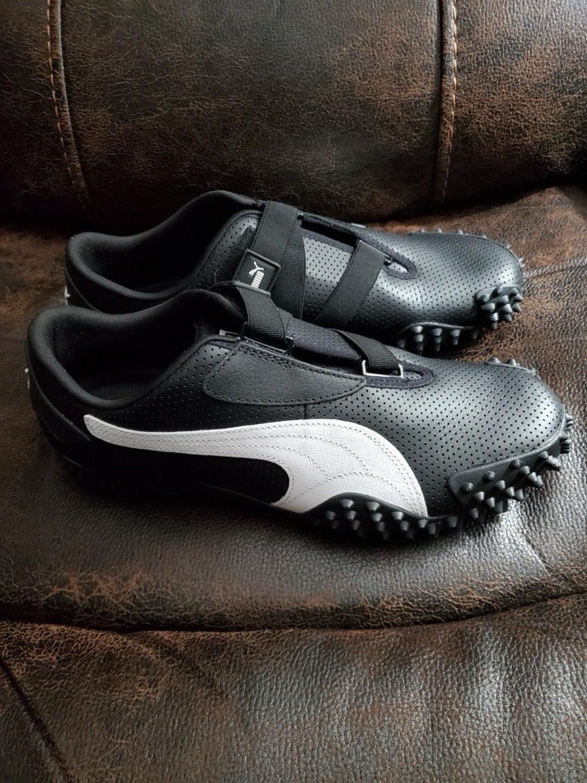 Puma PUMA Mostro Perforated Leather Pack Black White 397331-02 Size US 12 / EU 45 - 2 Thumbnail