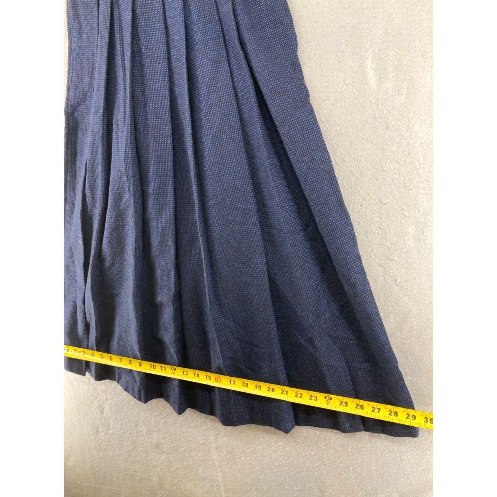 Vintage VINTAGE Rafaella Wool Skirt 8 Blue Pleated Midi 80s 90s Womens Size 30" / US 8 / IT 44 - 3 Thumbnail