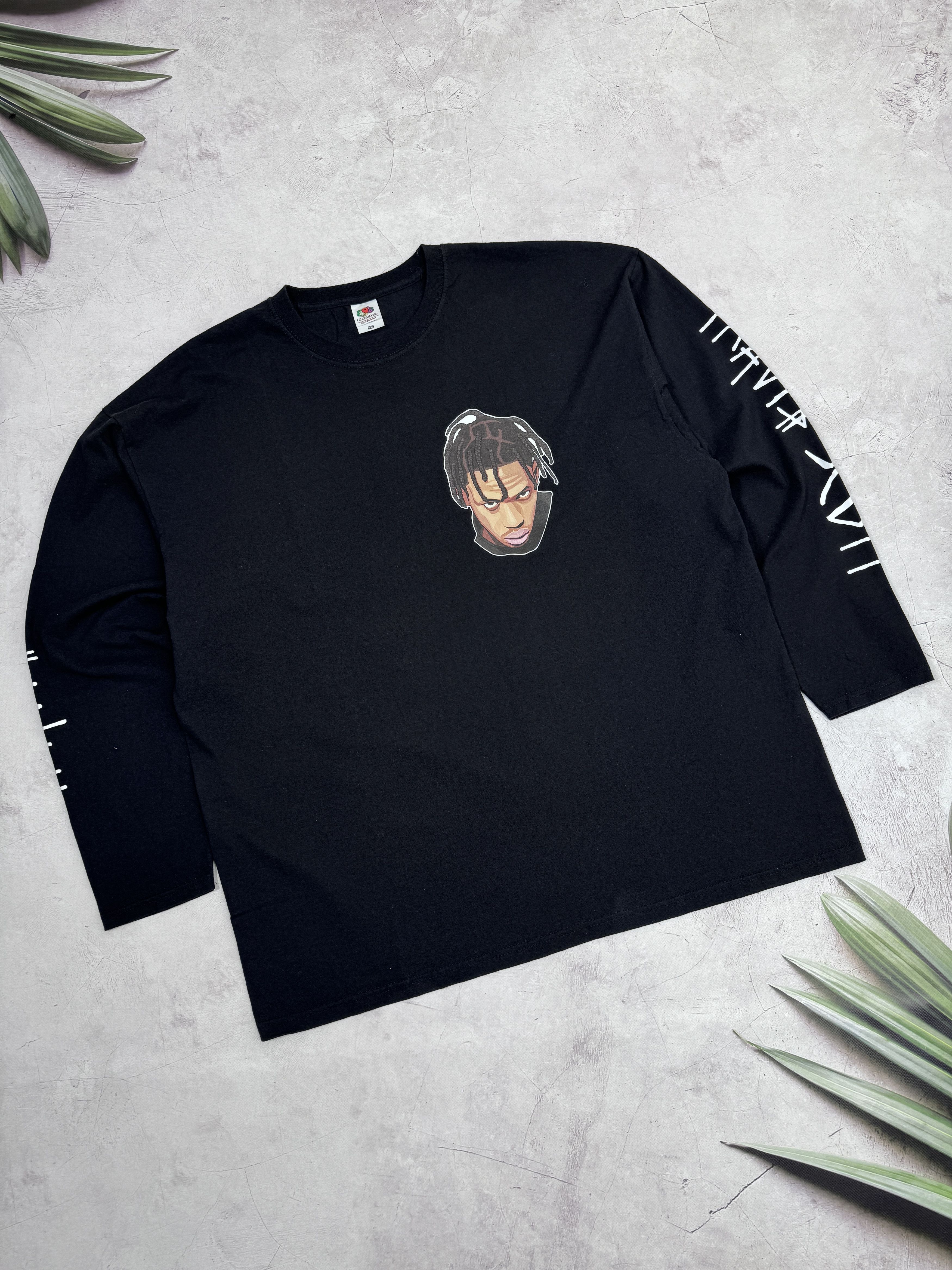 Band Tees × Fruit Of The Loom Travis Scott LA FLAME Tour T-Shirt LS by Fruit Of The Loom Size US XL / EU 56 / 4 - 7 Thumbnail