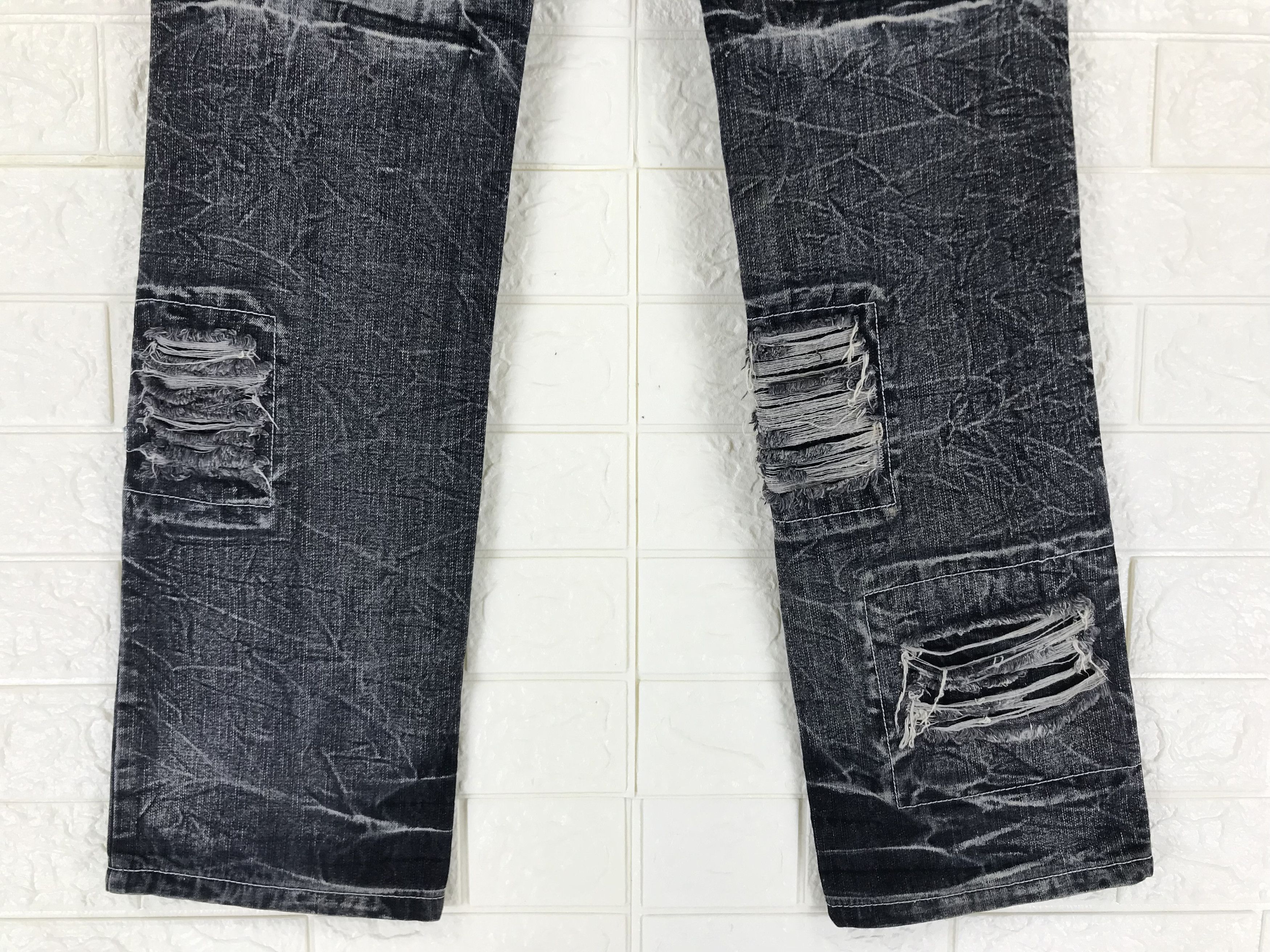 LOWBOX Lowbox Japan Claw Mark Distressed Faded Black Jeans Size US 34 / EU 50 - 8 Thumbnail