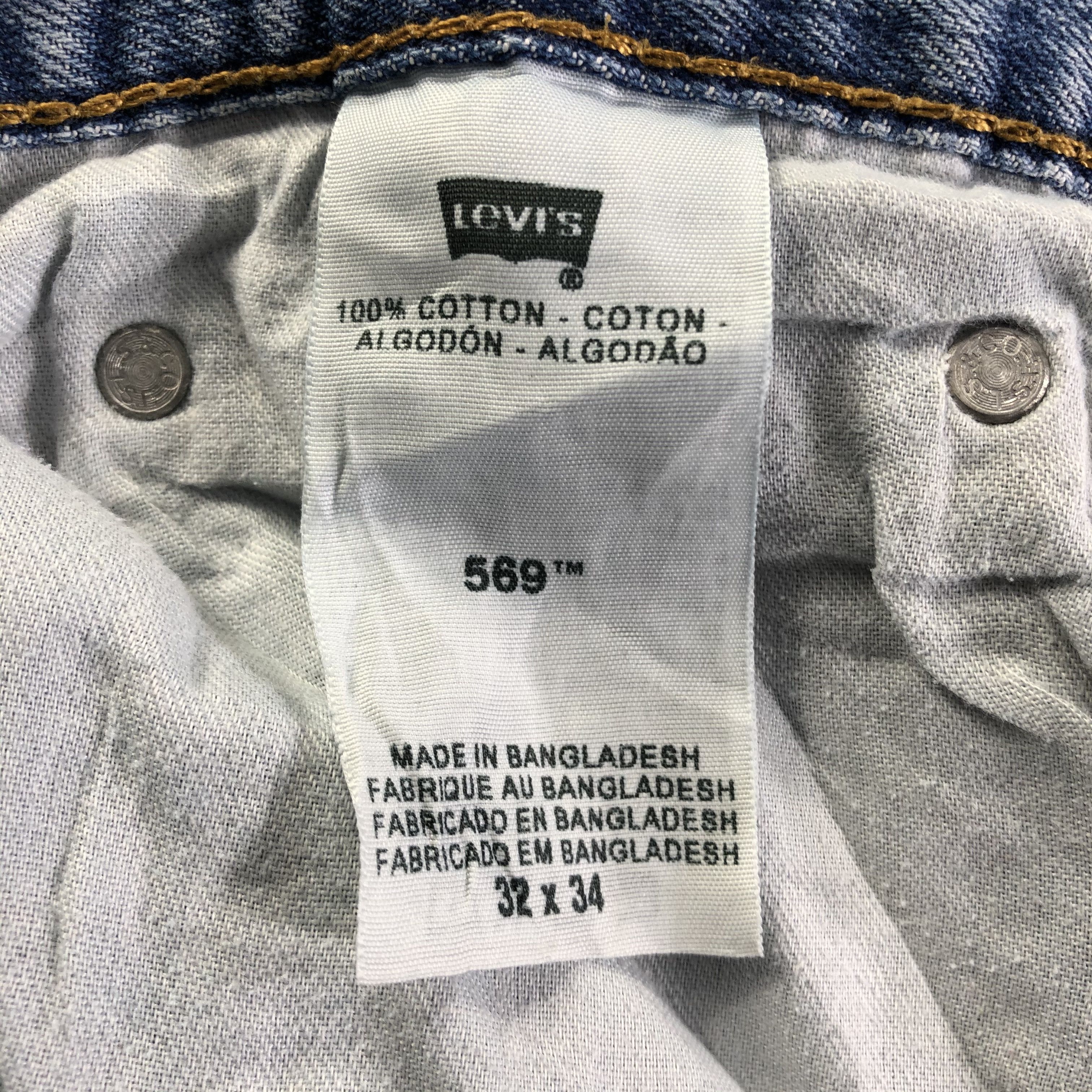 Levi's Vintage Blue Wash Levis 569 Jeans-J4201 Size US 35 - 10 Thumbnail