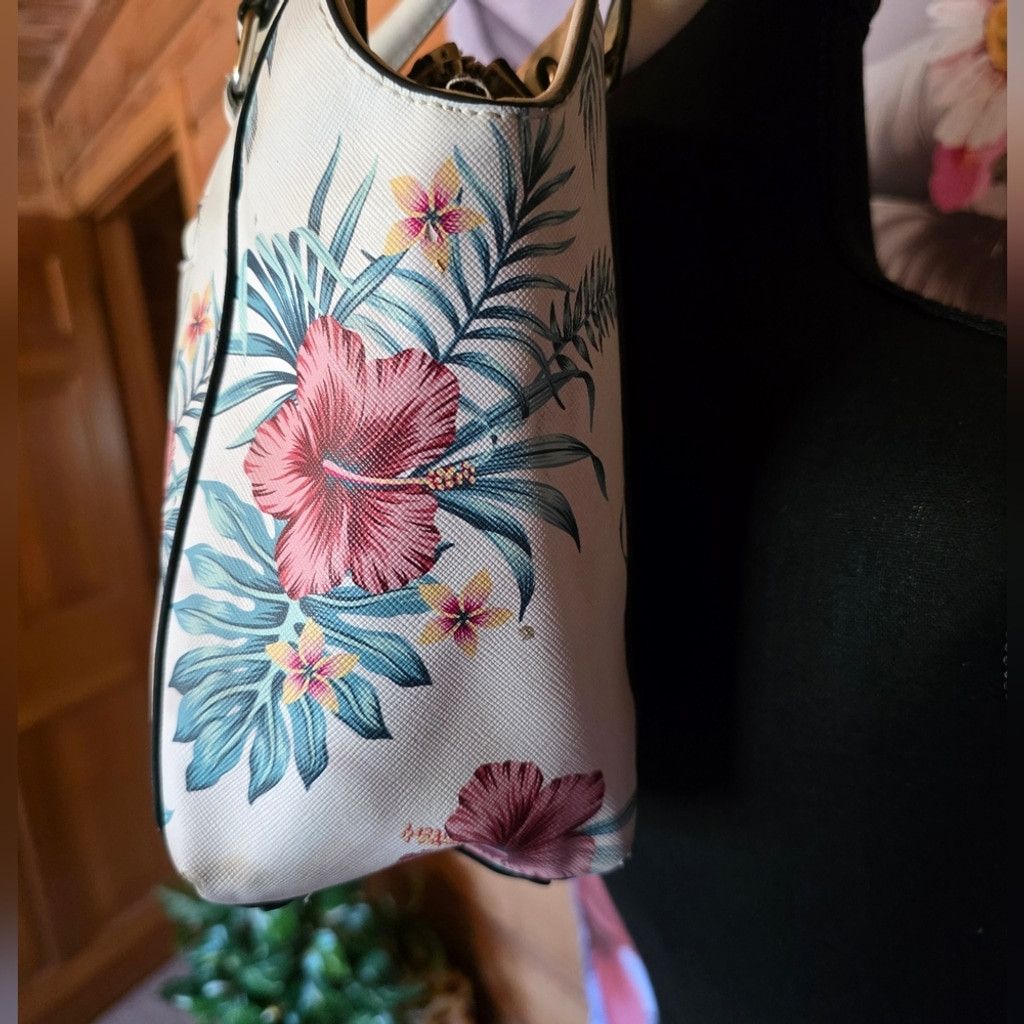 Guess Guess Vintage Floral Satchel Bag Size ONE SIZE - 7 Thumbnail