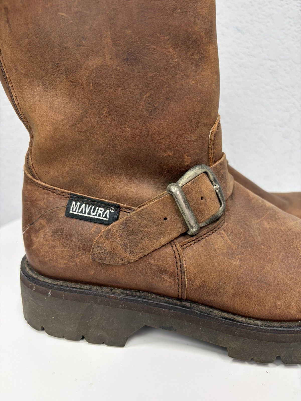 Harley Davidson Double Buckle Black Moto Boots Red Wing Frye Guidi Inspired Size US 8 / EU 41 - 5 Thumbnail