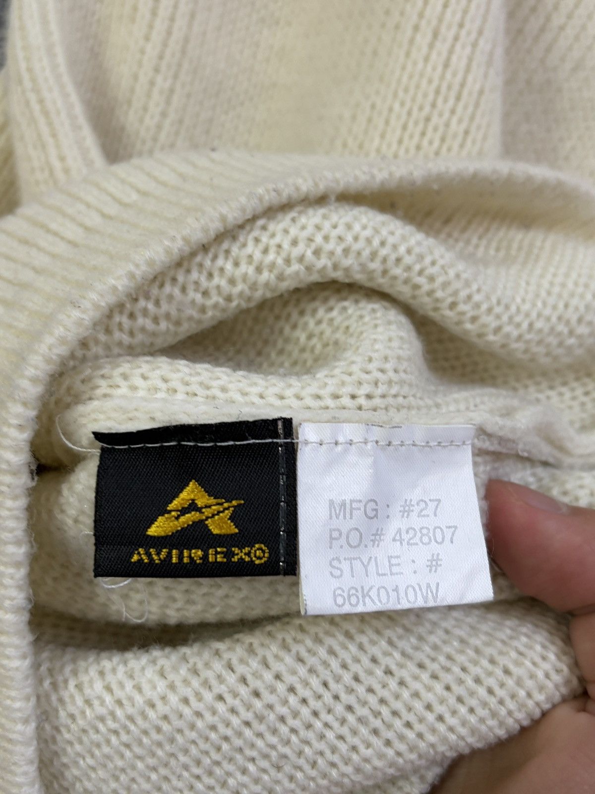 Avirex Vintage Avirex Tuskegee Airmen Leather Patch Sweater XL Size US XL / EU 56 / 4 - 6 Thumbnail