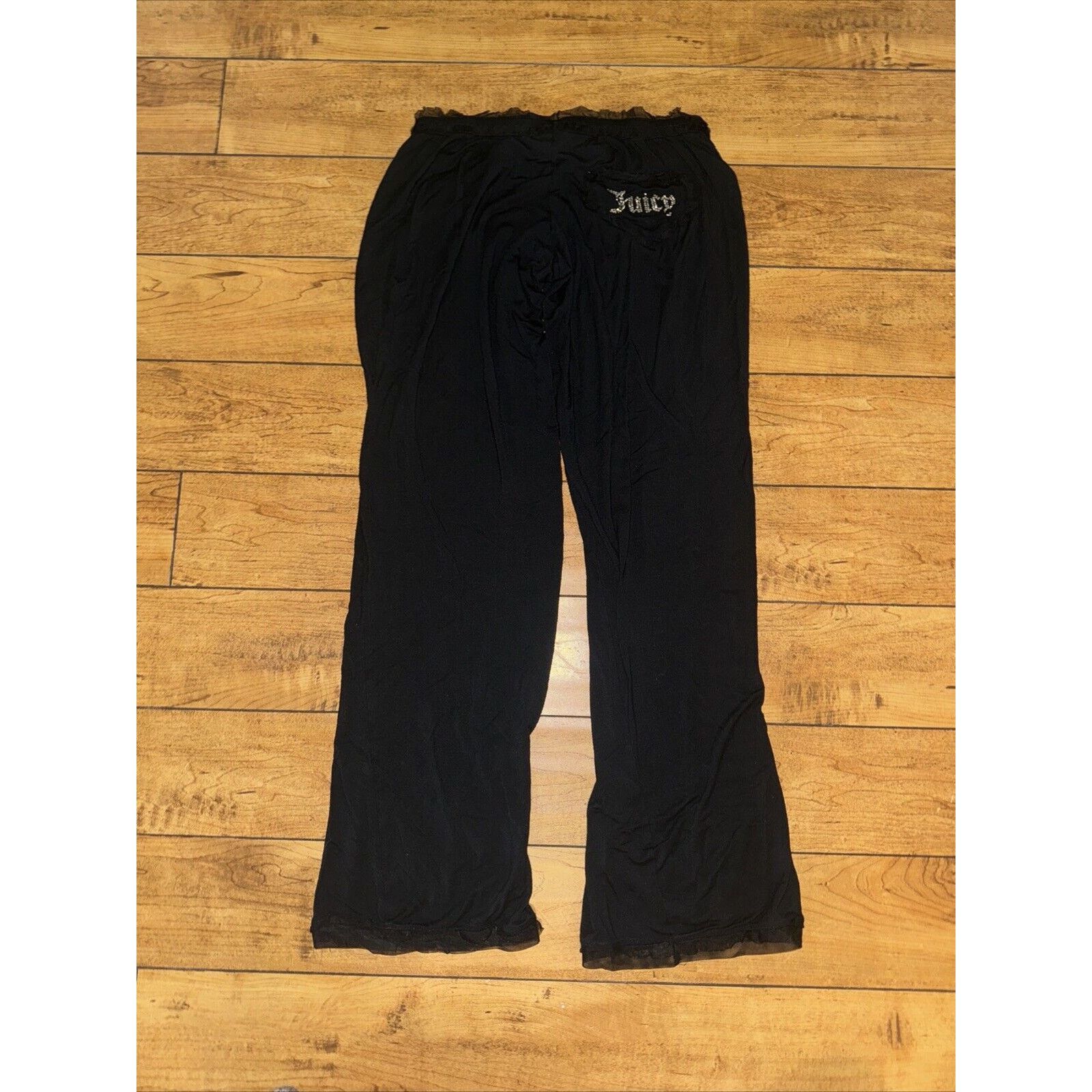 Japanese Brand × Juicy Couture × Vintage Juicy Couture Pajama Bottoms Black Size Small 26x29 Size 4XL / US 24-26 - 4 Thumbnail