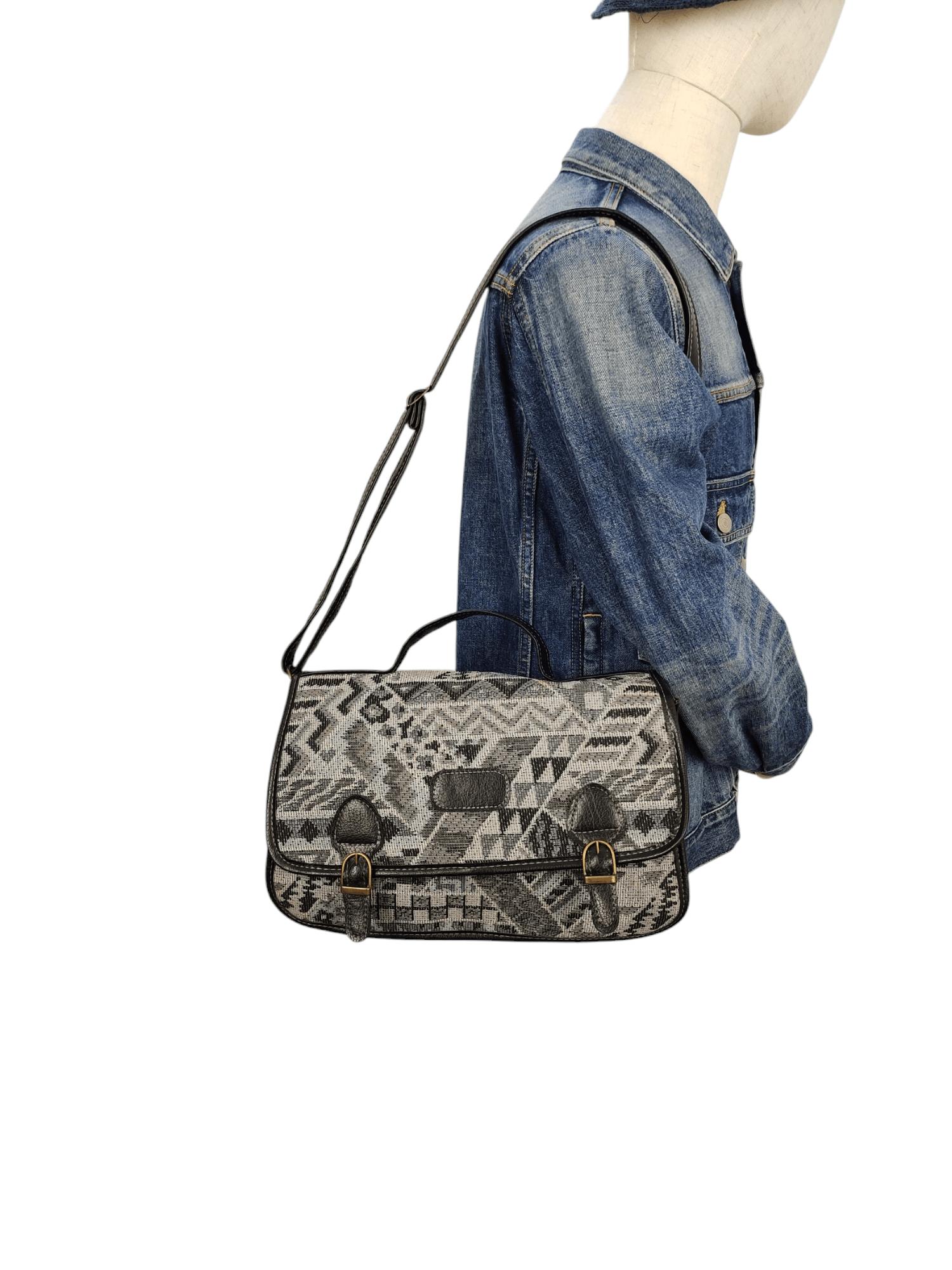 Saxone Britain Native Embroidered Messenger Bag, Men's