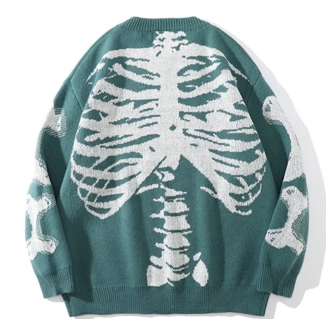 Japanese Brand × PPFM Skull punk green colour streetwear sweater Size US L / EU 52-54 / 3 - 1 Thumbnail