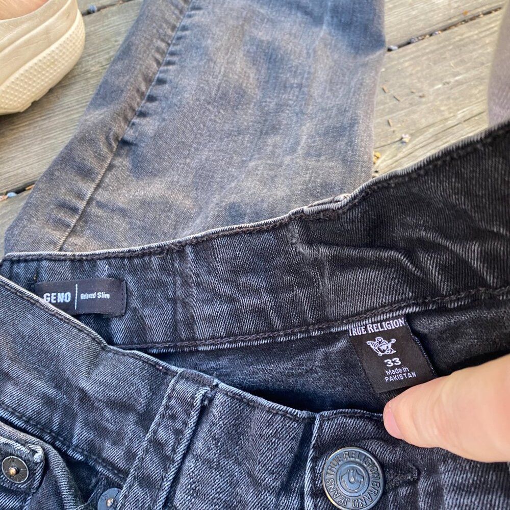 True Religion True Religion Jeans Size 33 Geno Relaxed Slim Gray Size US 33 - 6 Thumbnail