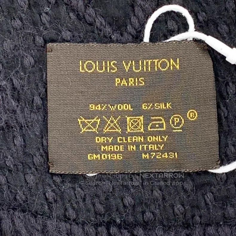 Louis Vuitton Louis Vuitton Black logo jacquard full print wool fringe s Size ONE SIZE - 8 Thumbnail