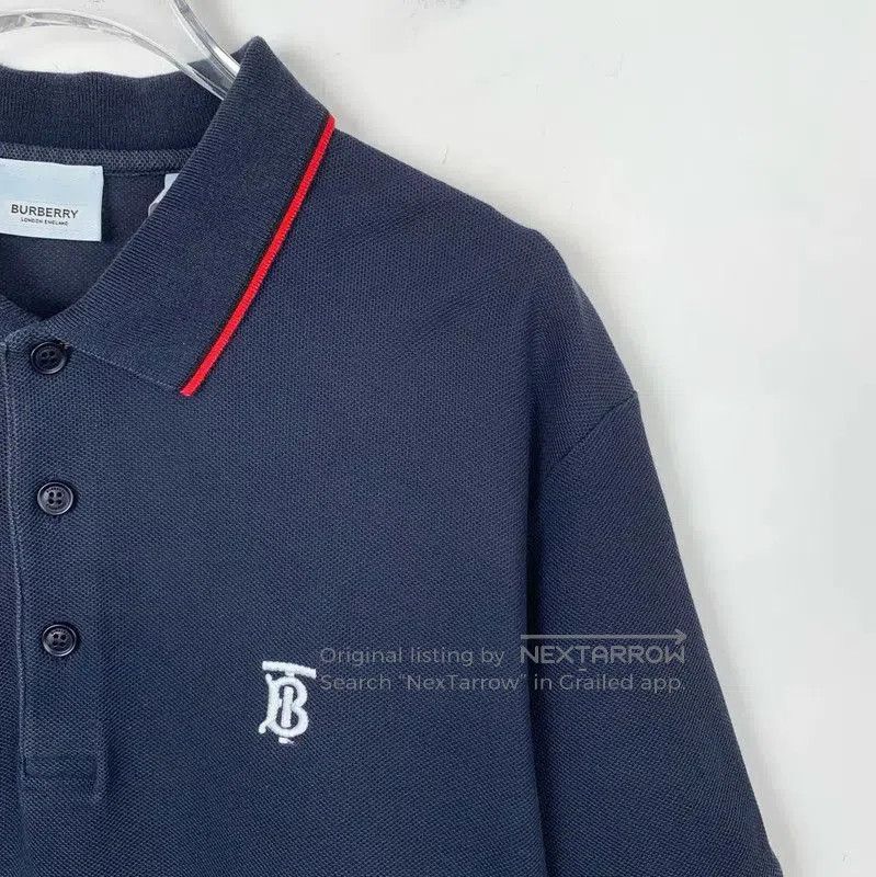 Burberry Burberry Classic Navy Cotton Men's Polo Shirt. Size US XL / EU 56 / 4 - 3 Thumbnail