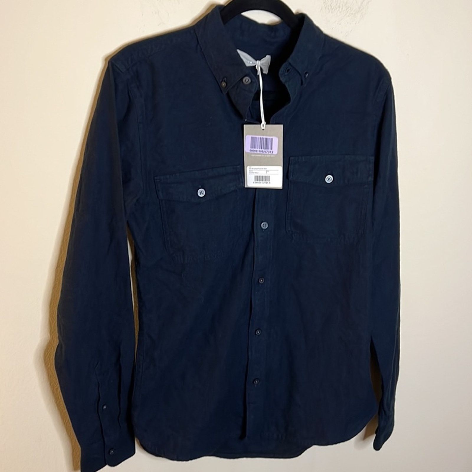 Everlane Everlane The Brushed Flannel Shirt - Heather Navy Size S Size US M / EU 48-50 / 2 - 4 Thumbnail
