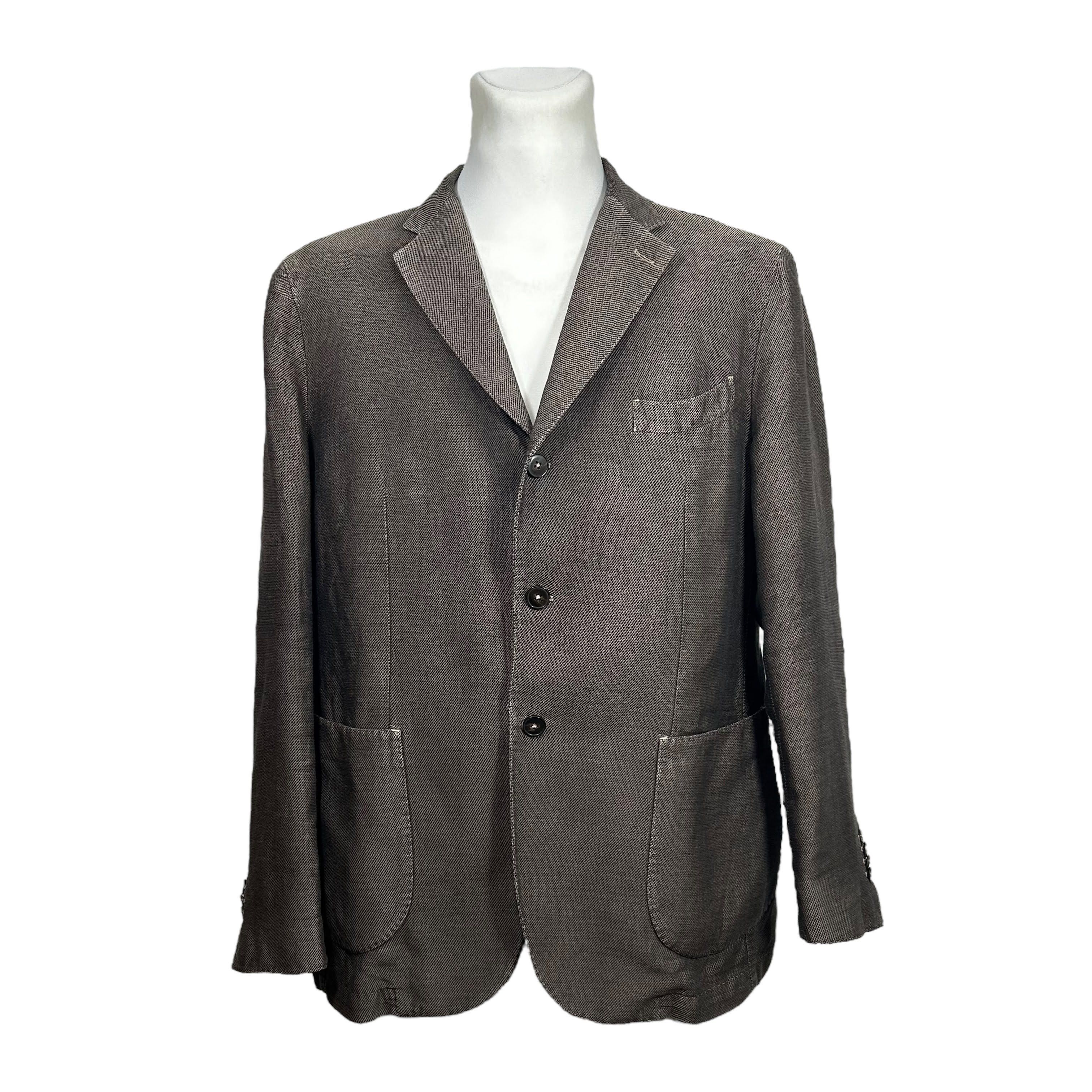 L.B.M. 1911 × Luigi Bianchi LBM 1911 Brown Linen Cotton Blazer Jacket Sport Coat 54 Size 44R - 1 Thumbnail