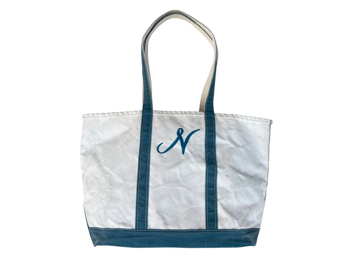 L.L. Bean RARE! 80s L.L. Fade Patina Long Handle Huge Tote Bag Size ONE SIZE - 7 Thumbnail