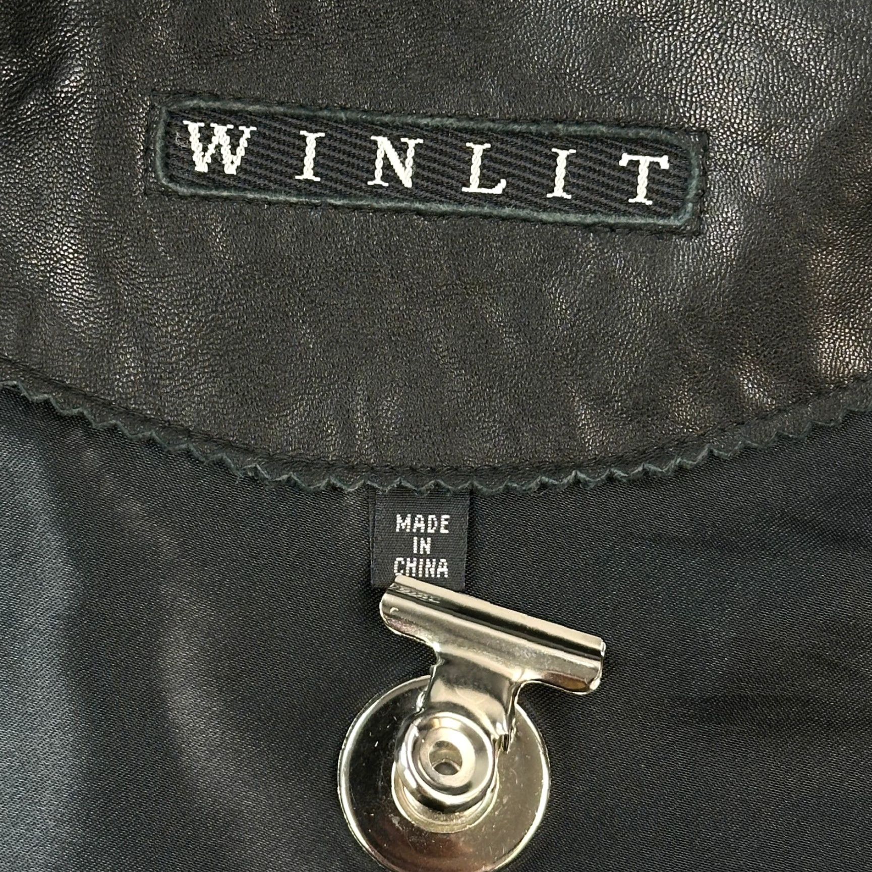 Vintage VINTAGE Winlit Jacket Women’s Medium Black Leather Button Front Outdoor Size M / US 6-8 / IT 42-44 - 5 Thumbnail