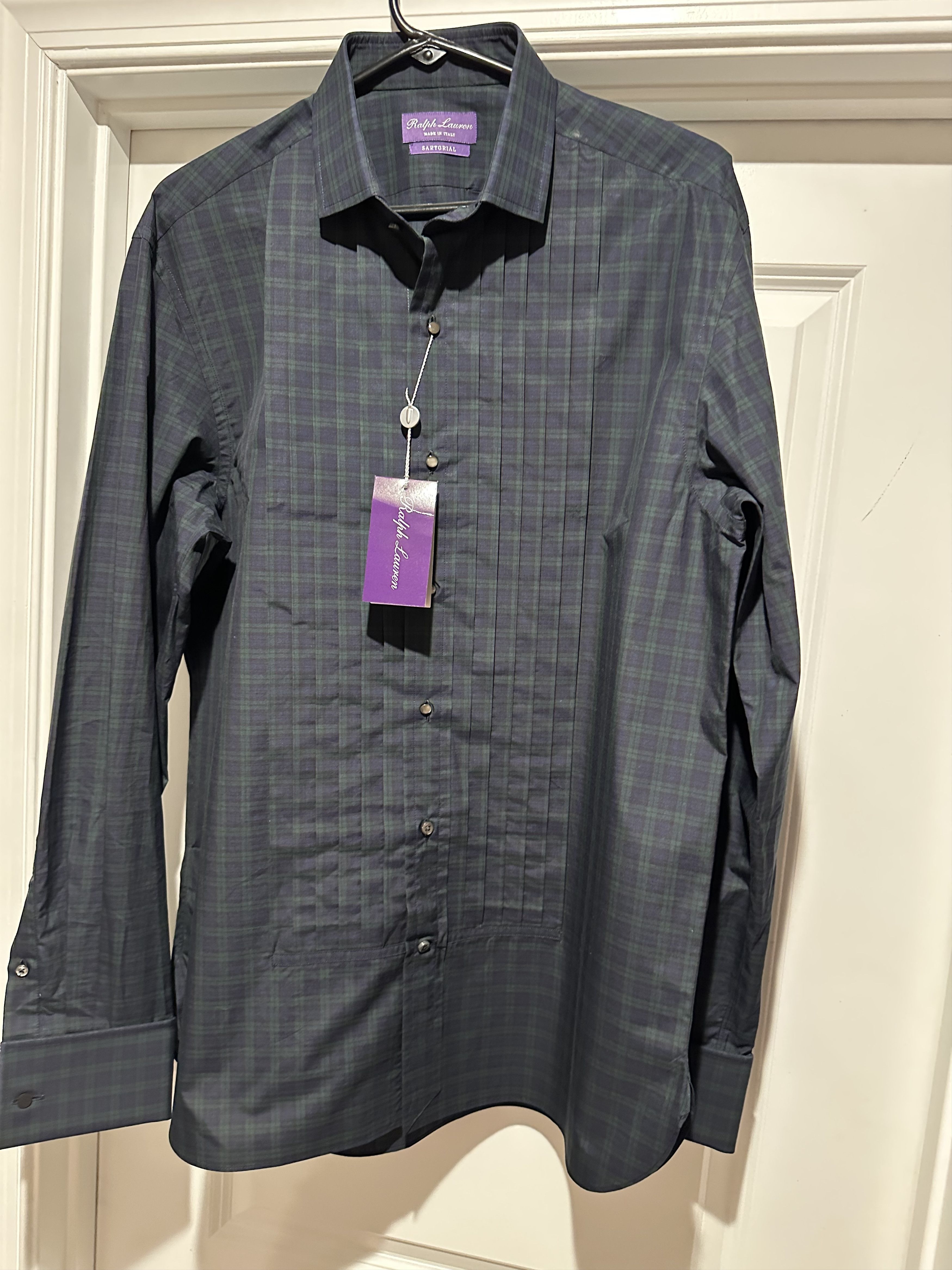 Ralph Lauren Purple Label RALPH LAUREN P-LABEL Cotton Poplin Tartan Shirt $495 16.5 Size US XL / EU 56 / 4 - 1 Thumbnail