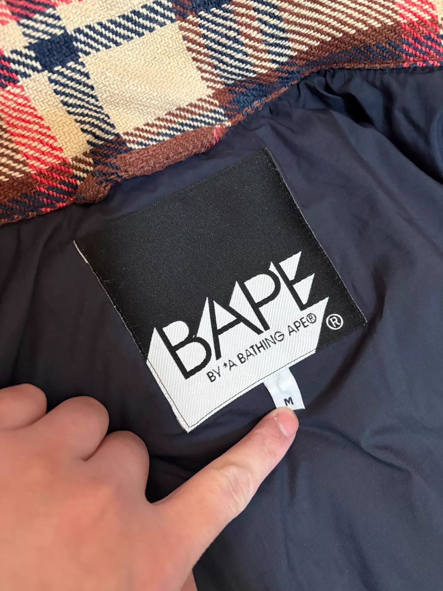 Bape BAPE NIGO Era Kimura Check Down Jacket M Good Condition Size US M / EU 48-50 / 2 - 8 Thumbnail