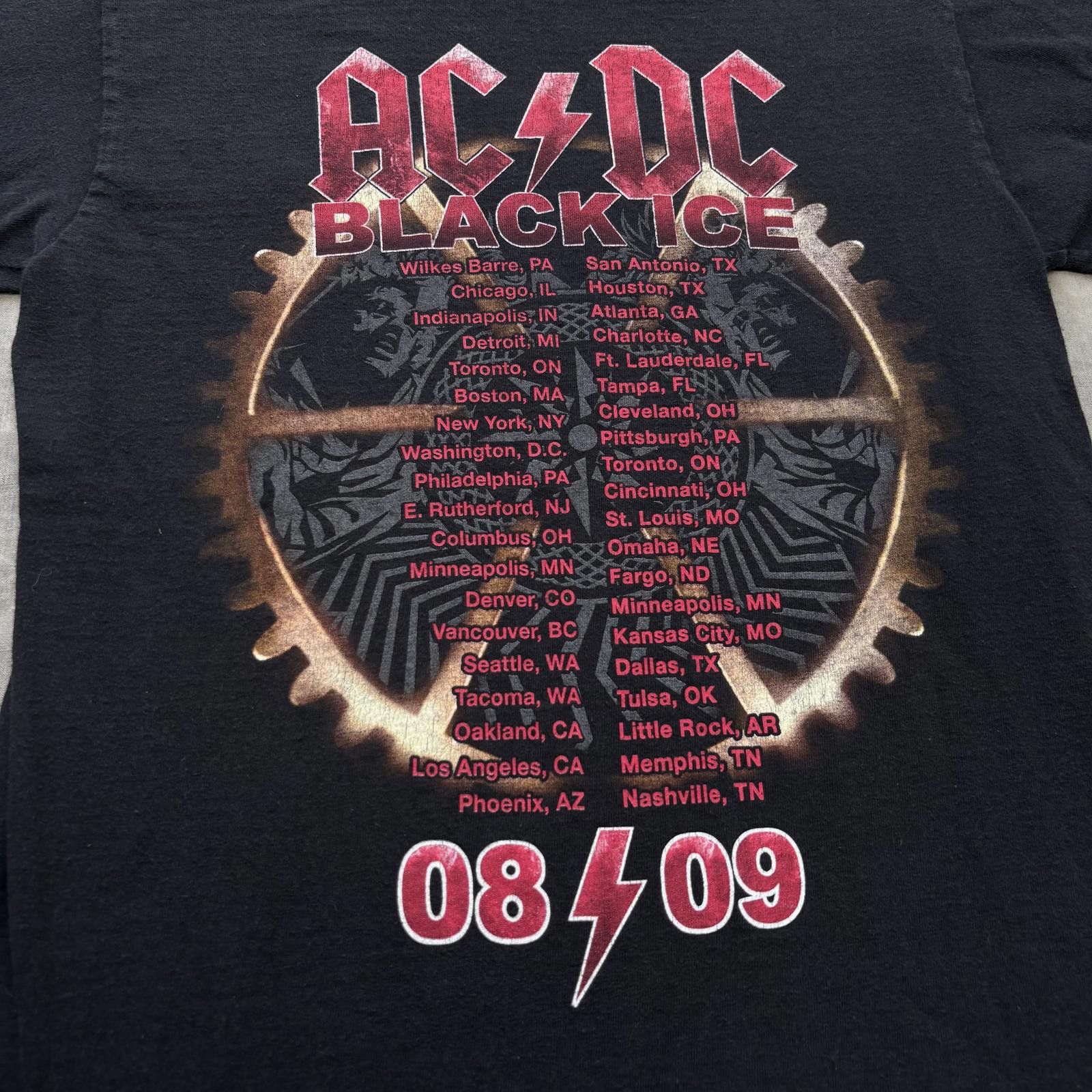 AC/DC Vintage Y2K AC/DC Black Ice Grunge Rock Music Band Shirt Size US S / EU 44-46 / 1 - 6 Thumbnail