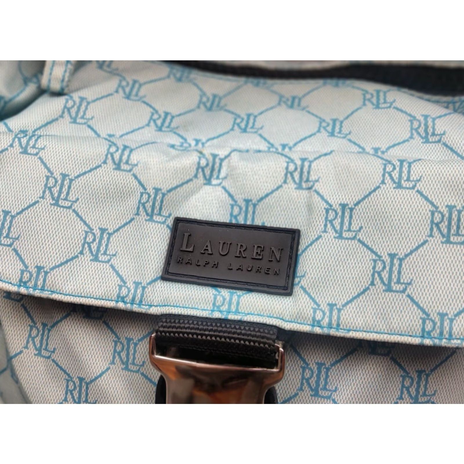 Ralph Lauren VINTAGE Lauren Ralph Lauren Hobo Handbag Monogram blue City Designer Women's Medium Bag Size ONE SIZE - 4 Thumbnail