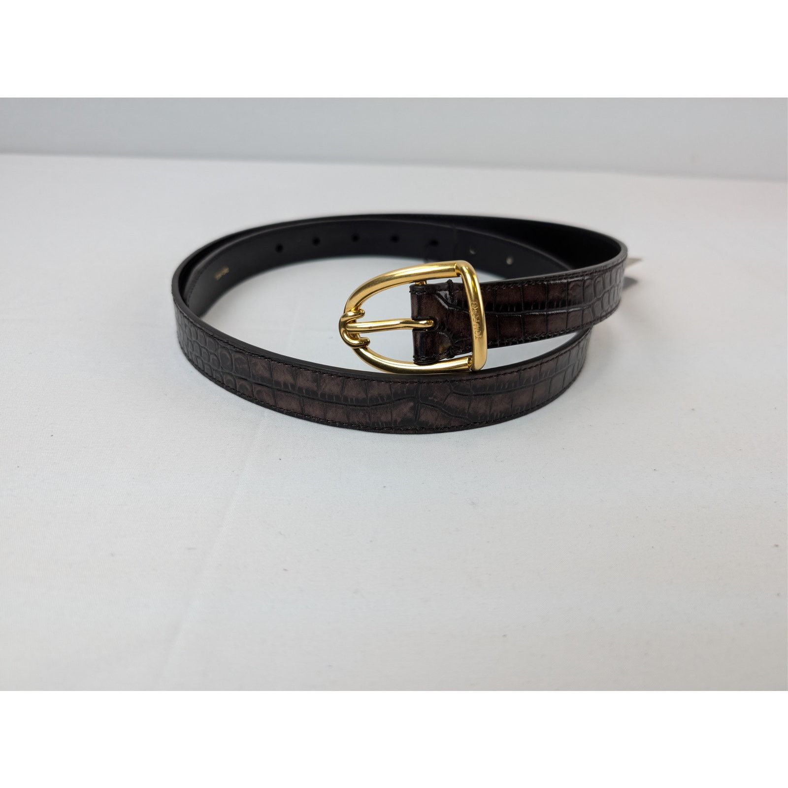 Tom Ford o1rshd1 Size: 100 / pin-buckle croc-embossed calfskin belt Size 40 - 15 Thumbnail