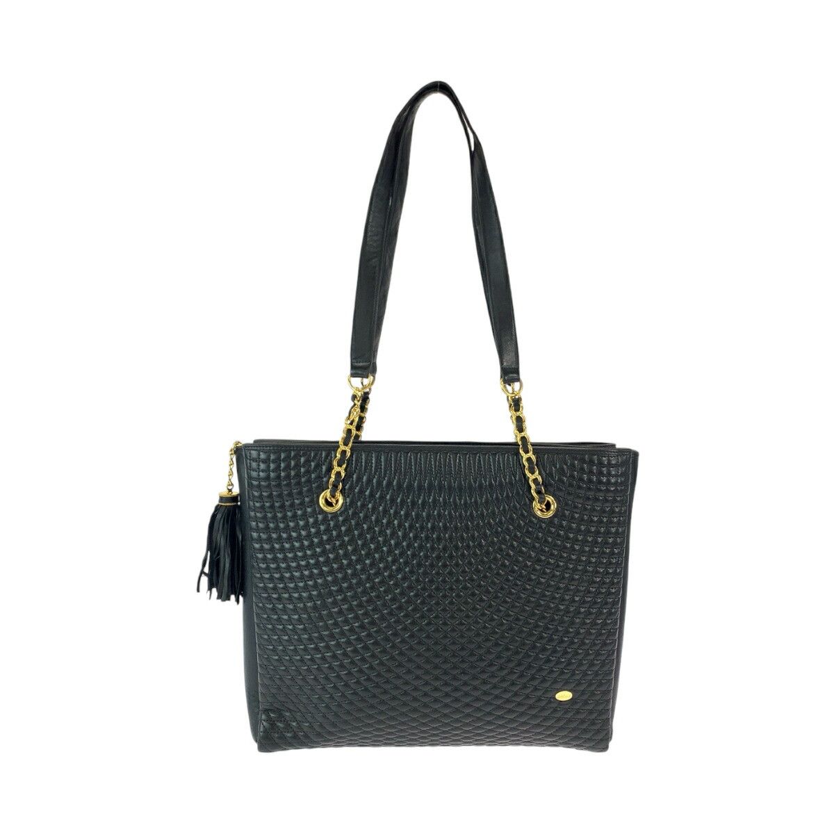 Bally Bally Bally Vintage Quilted Leather Fringe Chain Tote Leather Tote Bag in Very Good Condition Size ONE SIZE - 1 Thumbnail