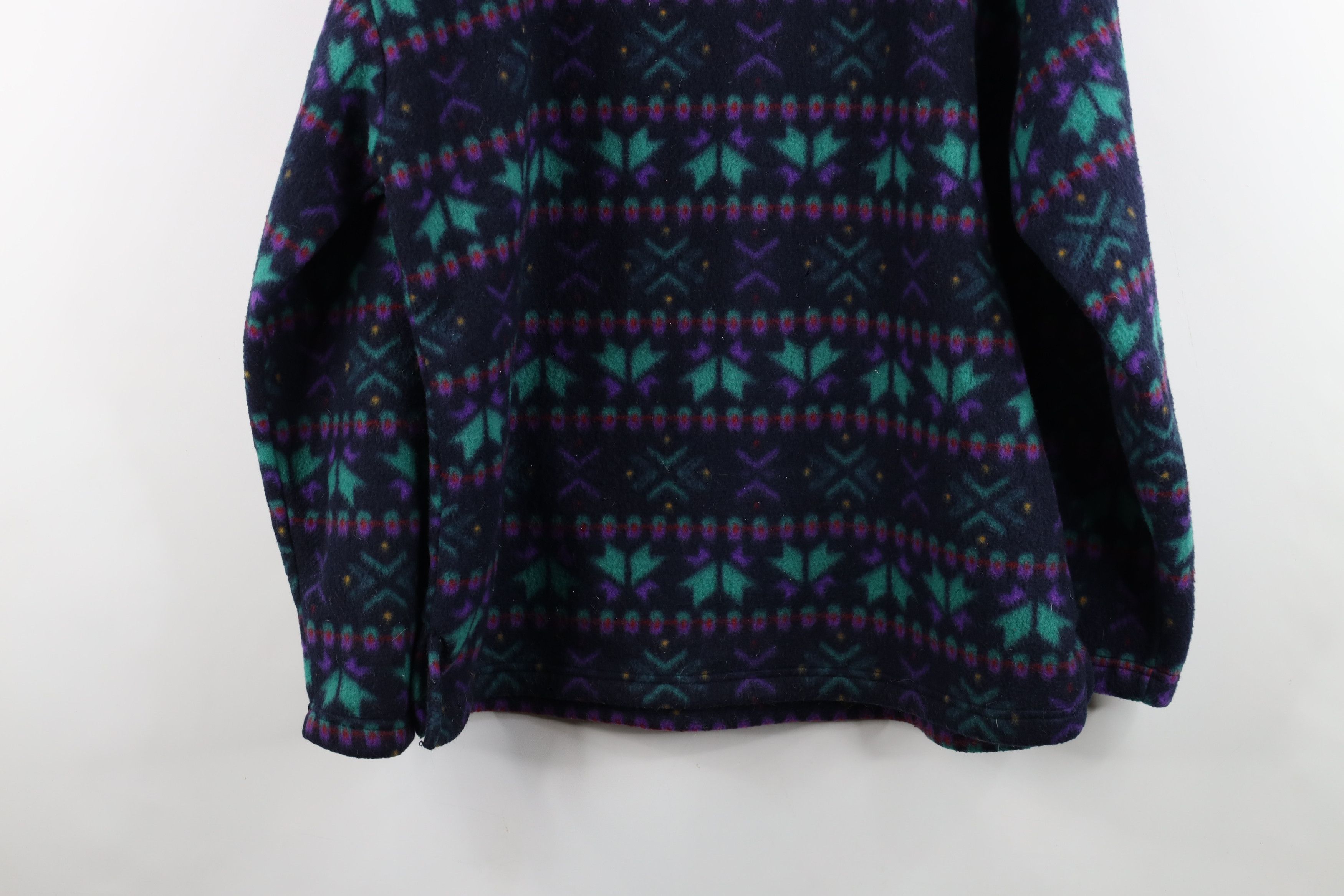 Vintage Vintage 90s Fair Isle Half Zip Fleece Pullover Sweater Size 3XL / US 20-22 - 9 Thumbnail