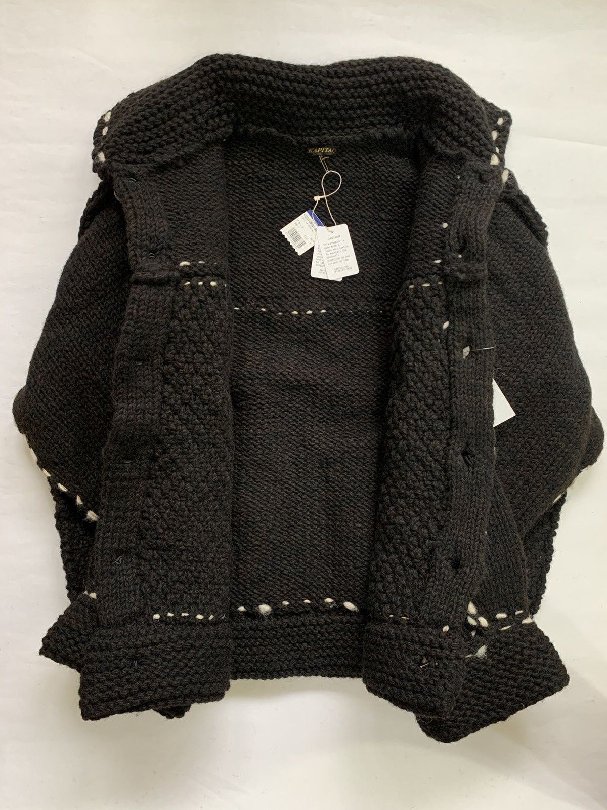 Kapital Wool Hand Knit Cowichan G-Jacket Black Size US L / EU 52-54 / 3 - 6 Thumbnail