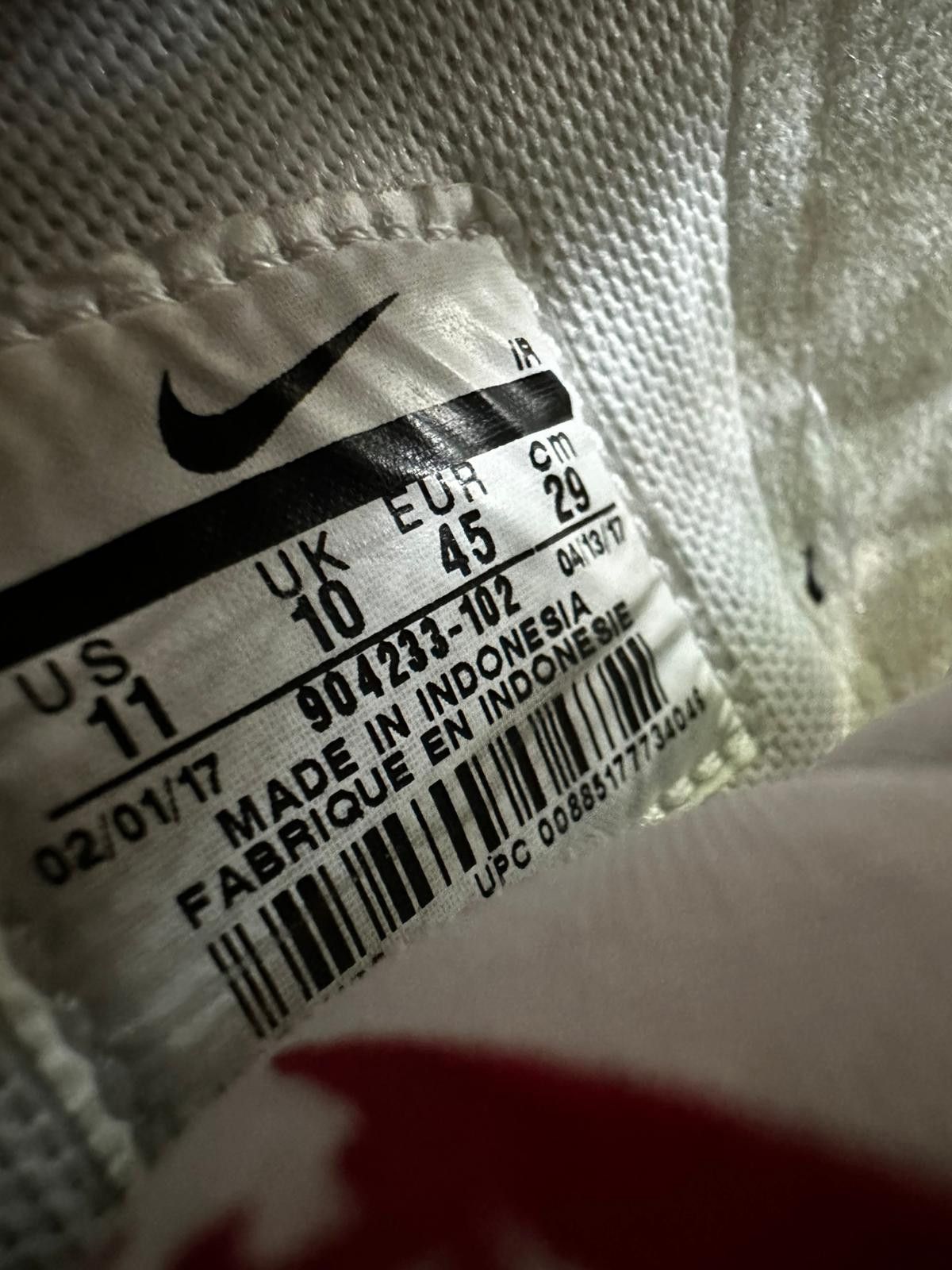 Nike Dunk High 'White Gym Red' Size US 11 / EU 44 - 5 Thumbnail