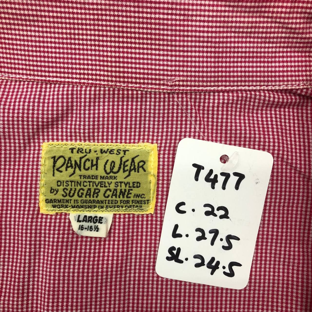 Rockmount Ranch Wear × Sugar Cane T477 RANCHWEAR X SUGAR CANE WESTERN SHIRTS Size US L / EU 52-54 / 3 - 6 Thumbnail