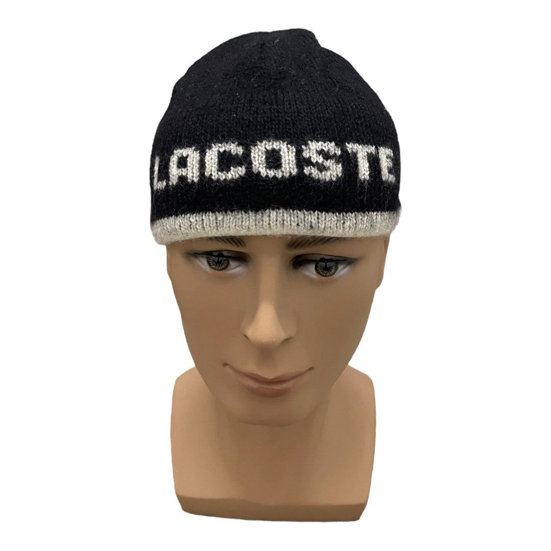 Lacoste Vintage Lacoste Spell Out Beanie Hats Size ONE SIZE - 2 Thumbnail