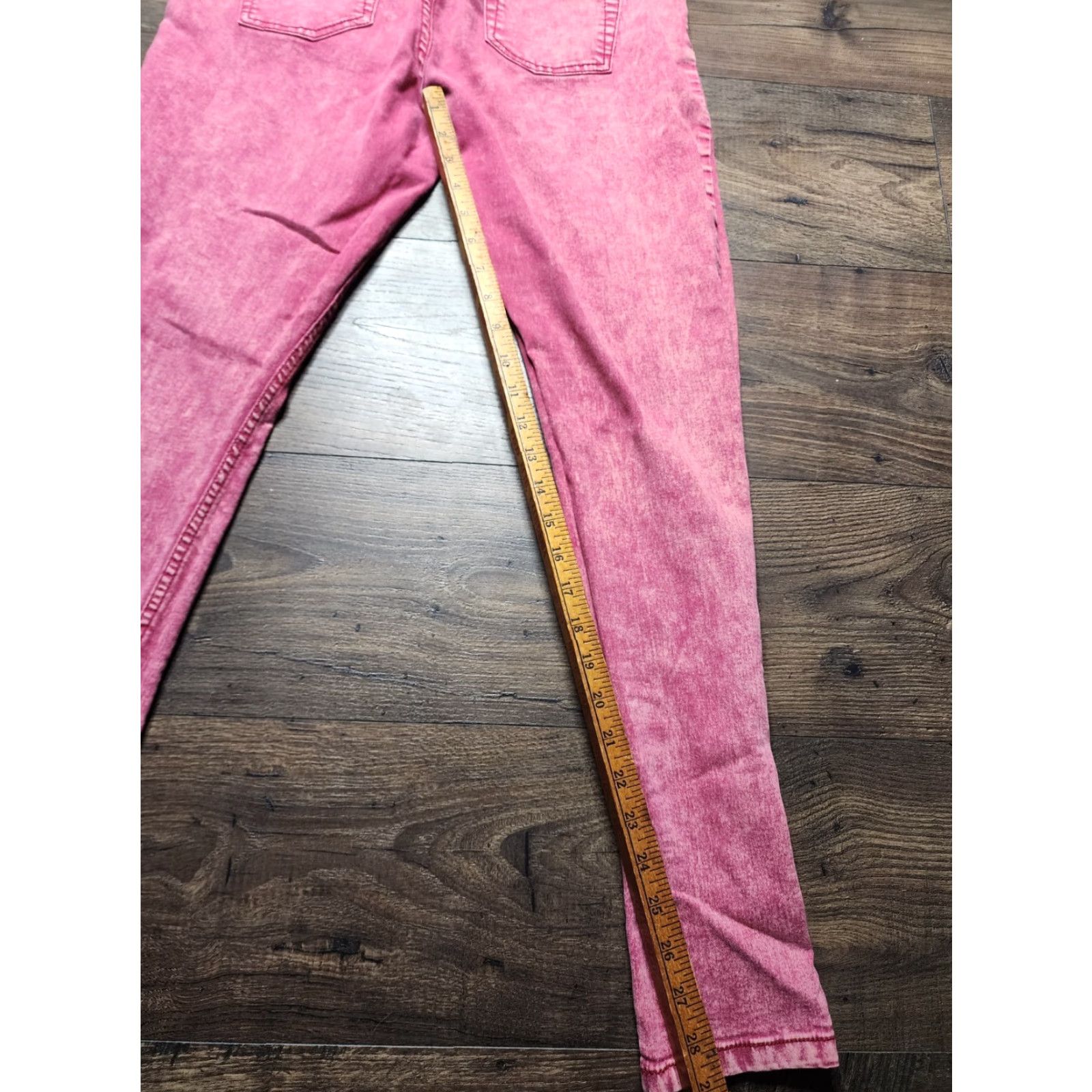 Zara VINTAGE Zara Women Skinny Jeggings US 10 Red Stone Wash Denim Stretch Mid Rise Fashion Size 32" / US 10 / IT 46 - 3 Thumbnail